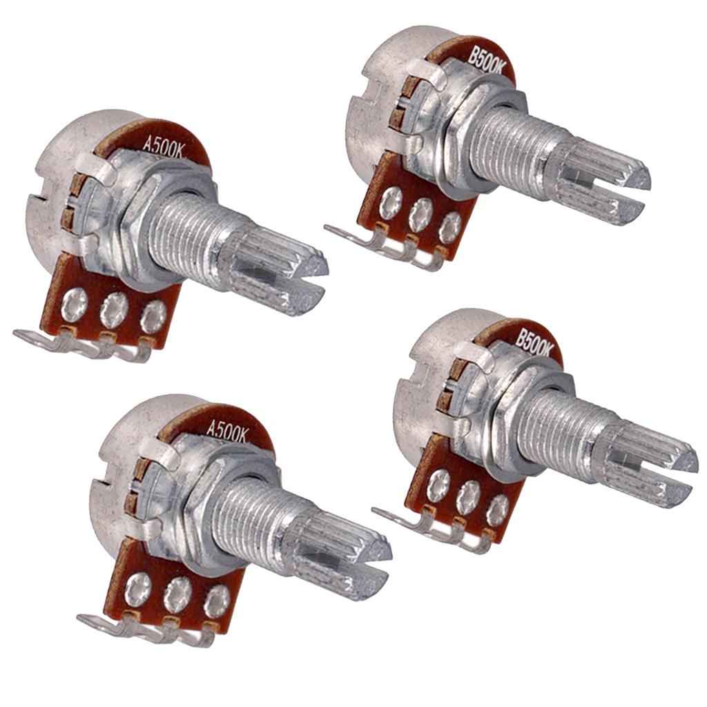 Long Split Shaft Guitar Bass Volume Tone Control Pots Potentiometer 500K