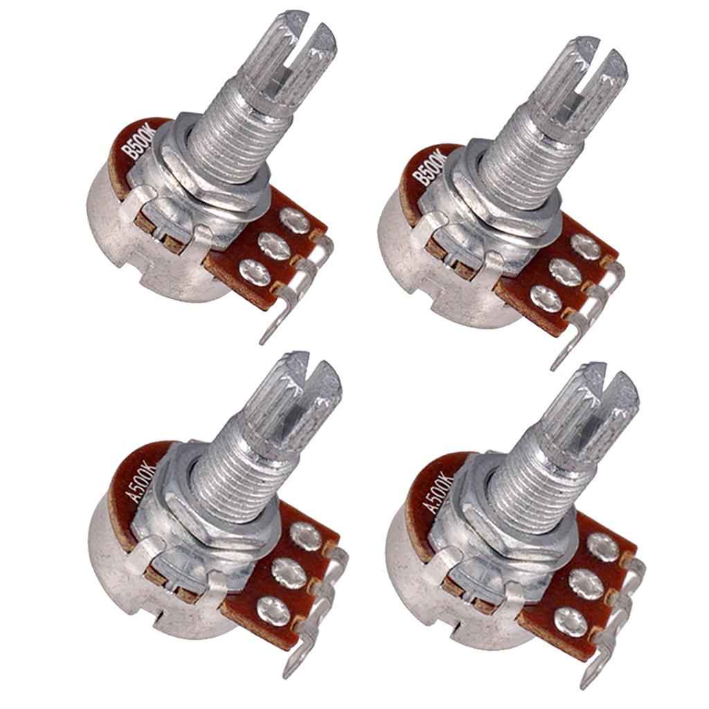 Long Split Shaft Guitar Bass Volume Tone Control Pots Potentiometer 500K