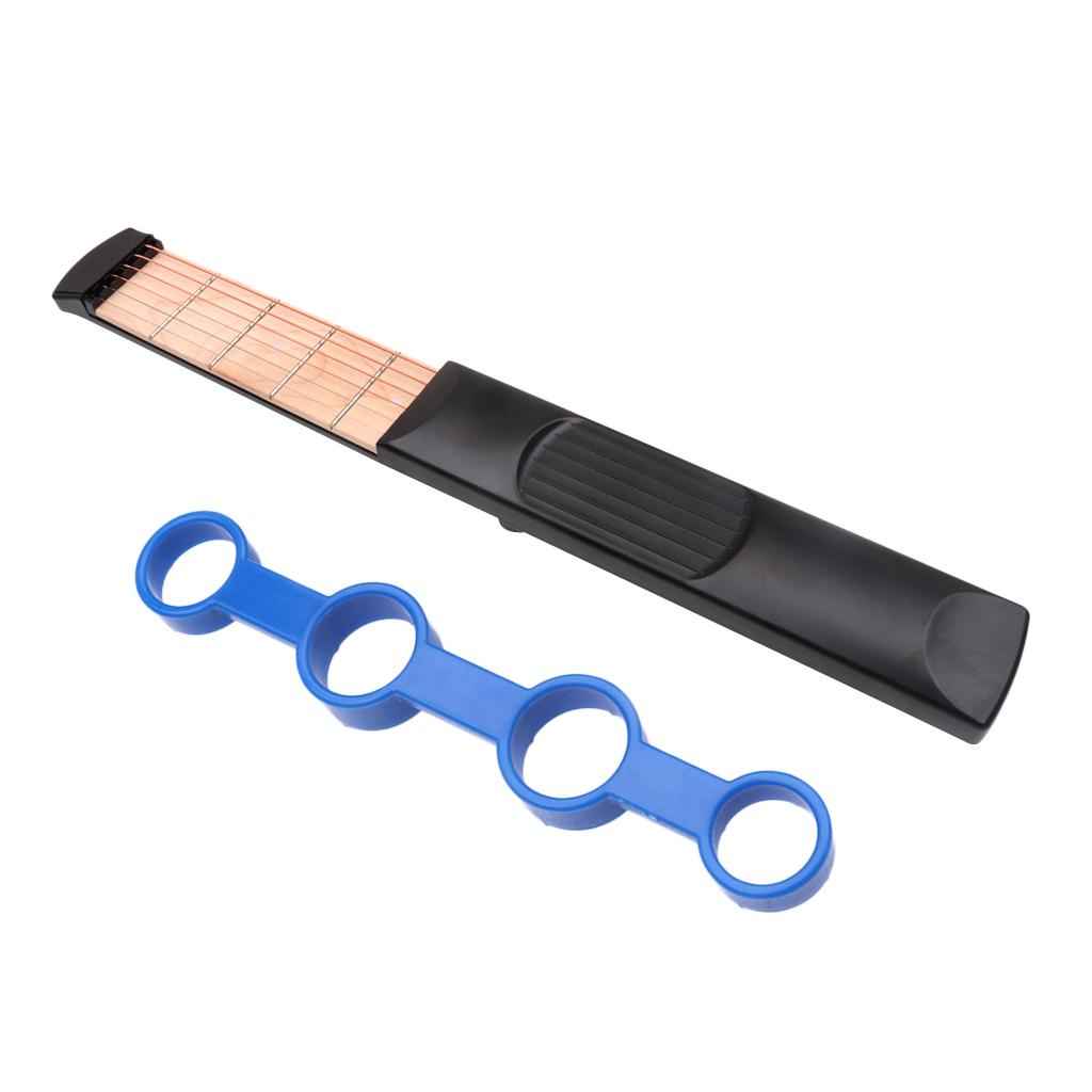 6 Fret Pocket Acoustic Guitar Blue Trainer Finger Exerciser Practice Tools