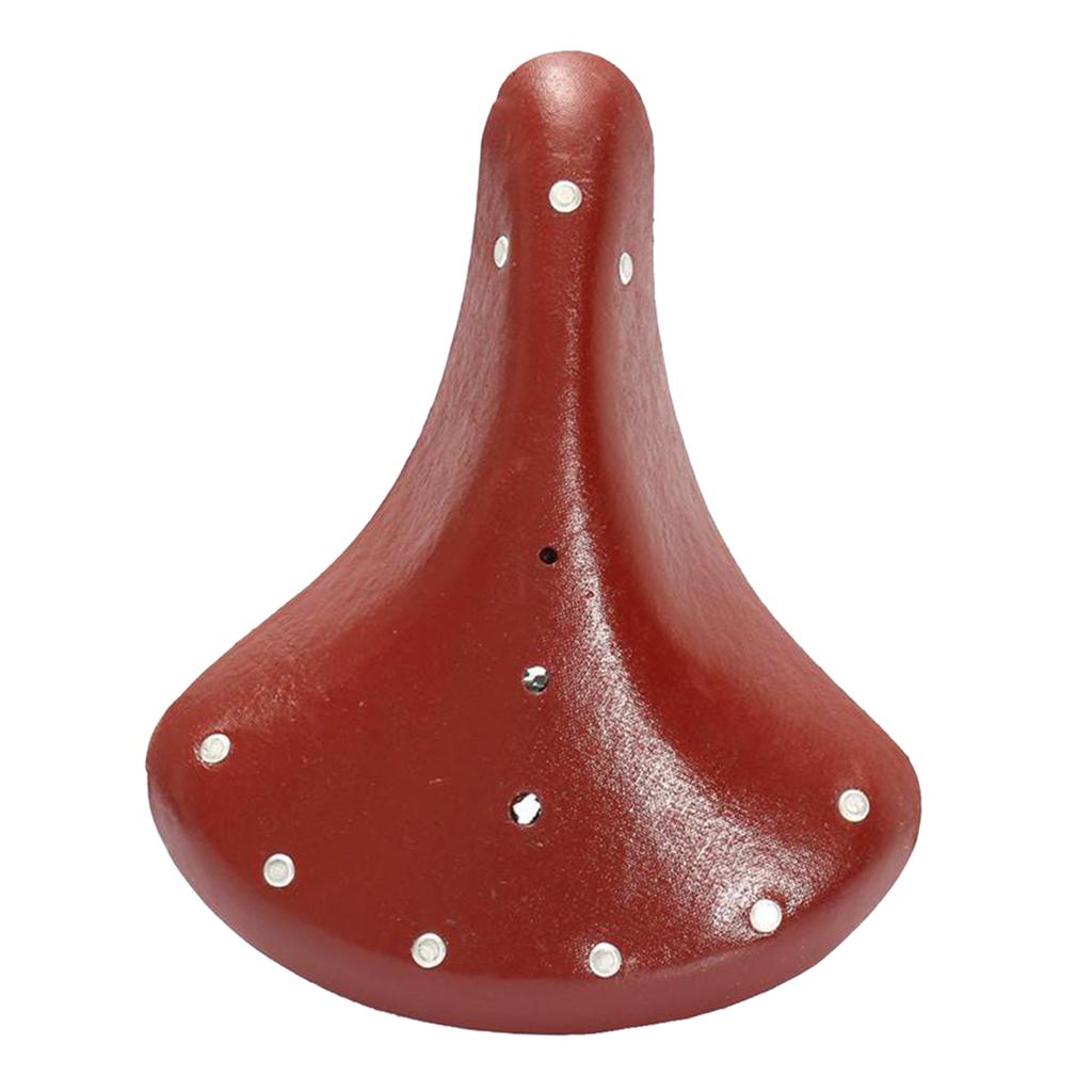 Classic Bicycle Seat Leather Brown Bikes Comfortable Seat Riding Brown