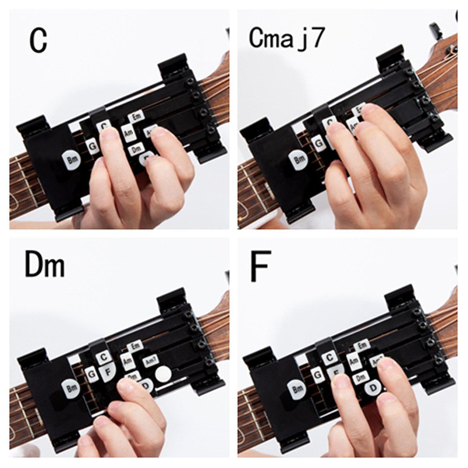 Guitar Aid Chord Trainer Learning System Teach Practice Assistant Beginner Black