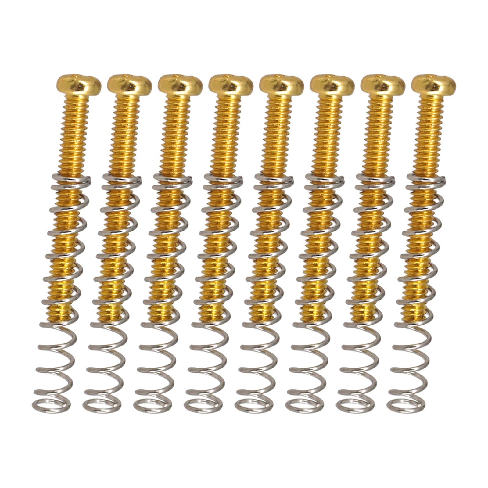 8 Pieces Double Coil Pickup Frame Screws Springs Potable for Guitar Parts Aureate