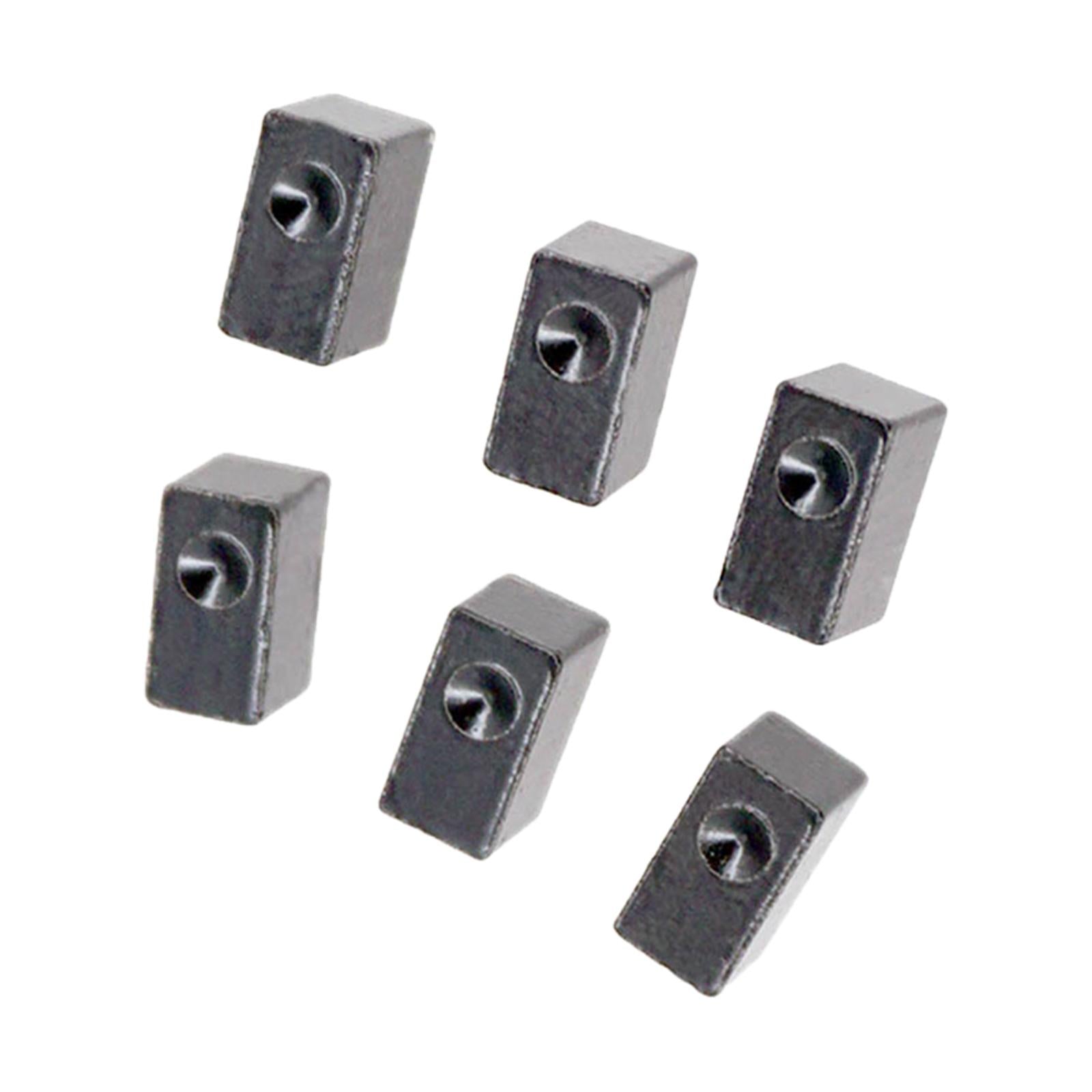 6 Pieces Electric Guitar Tremolo Bridge Saddle Pro String Lock Insert Blocks