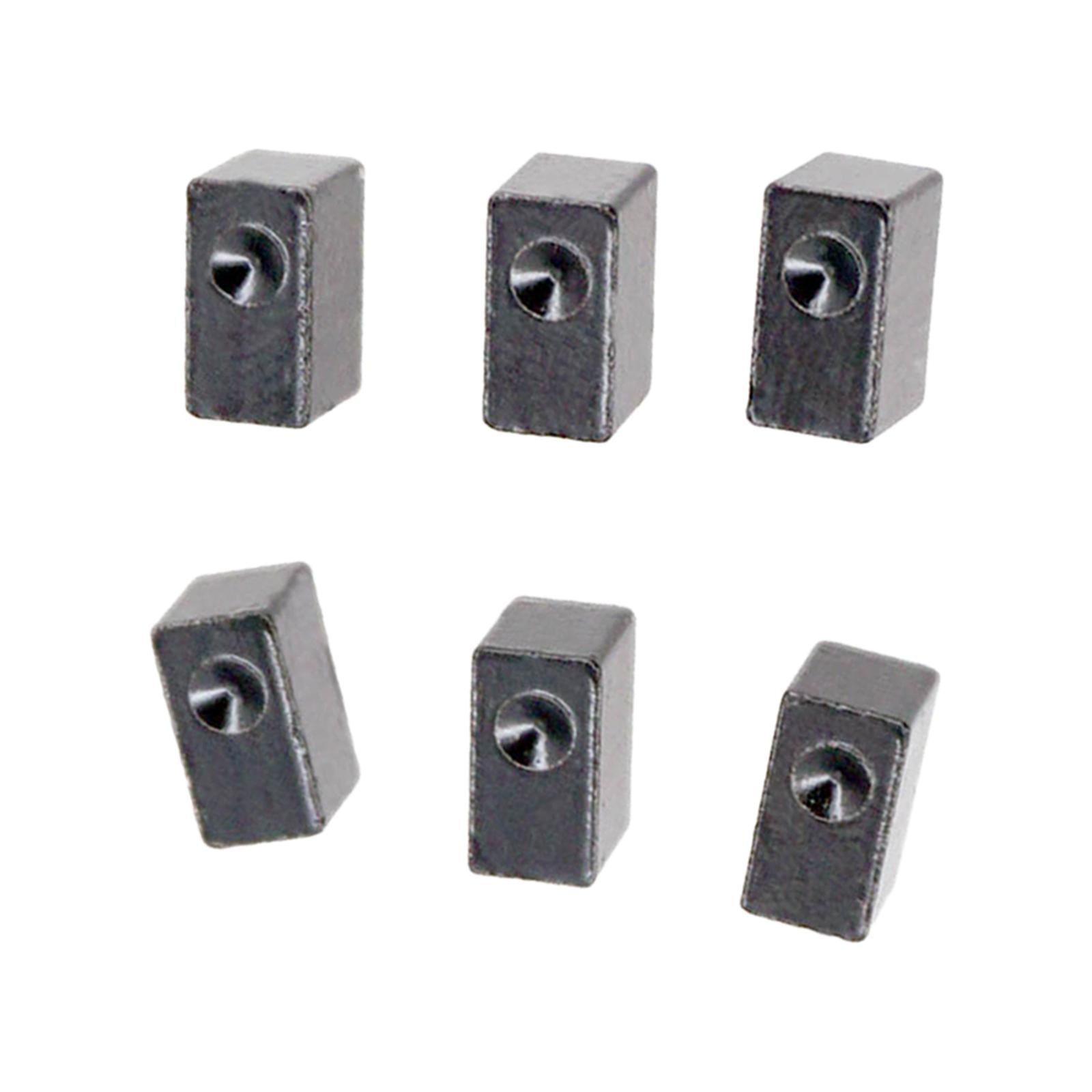 6 Pieces Electric Guitar Tremolo Bridge Saddle Pro String Lock Insert Blocks