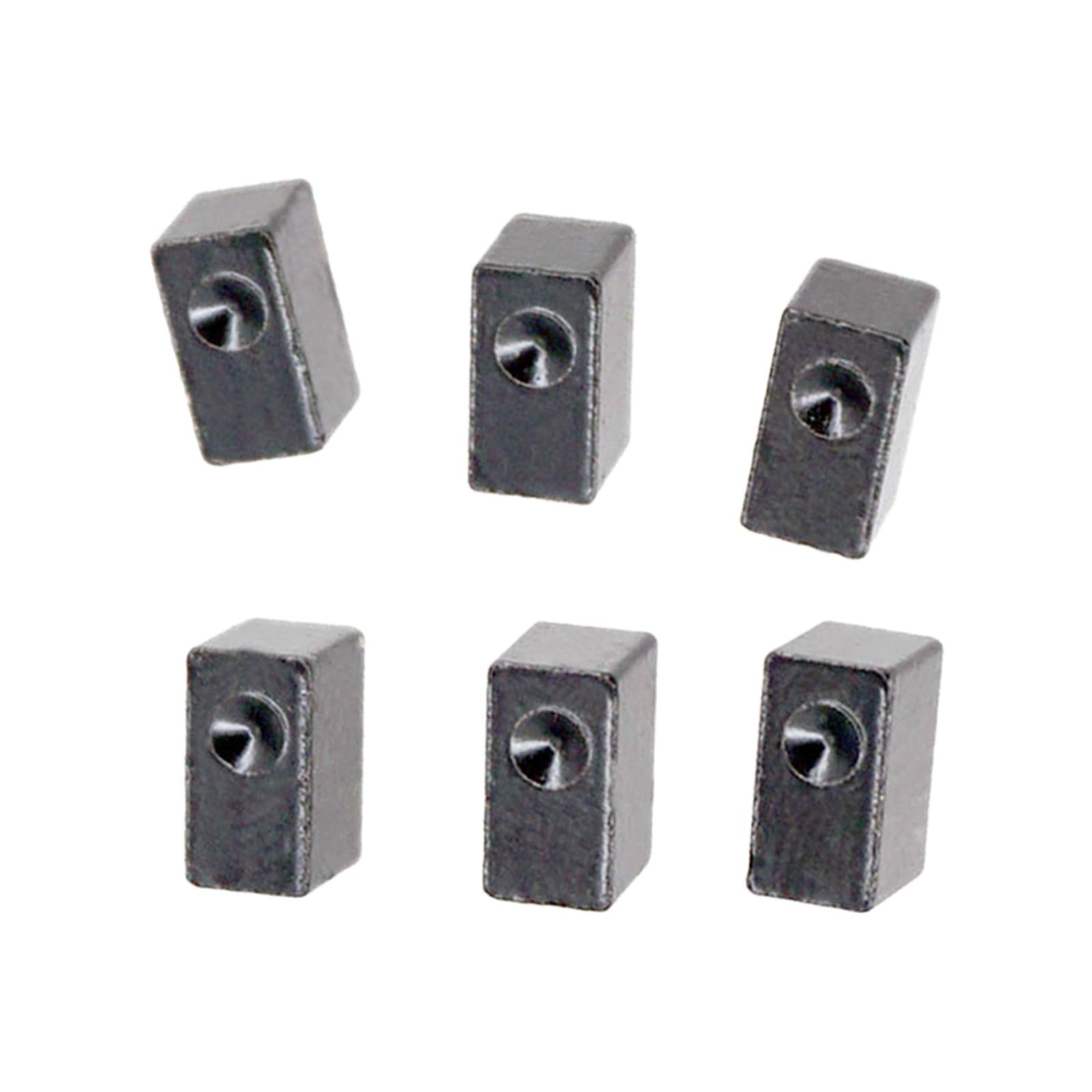 6 Pieces Electric Guitar Tremolo Bridge Saddle Pro String Lock Insert Blocks