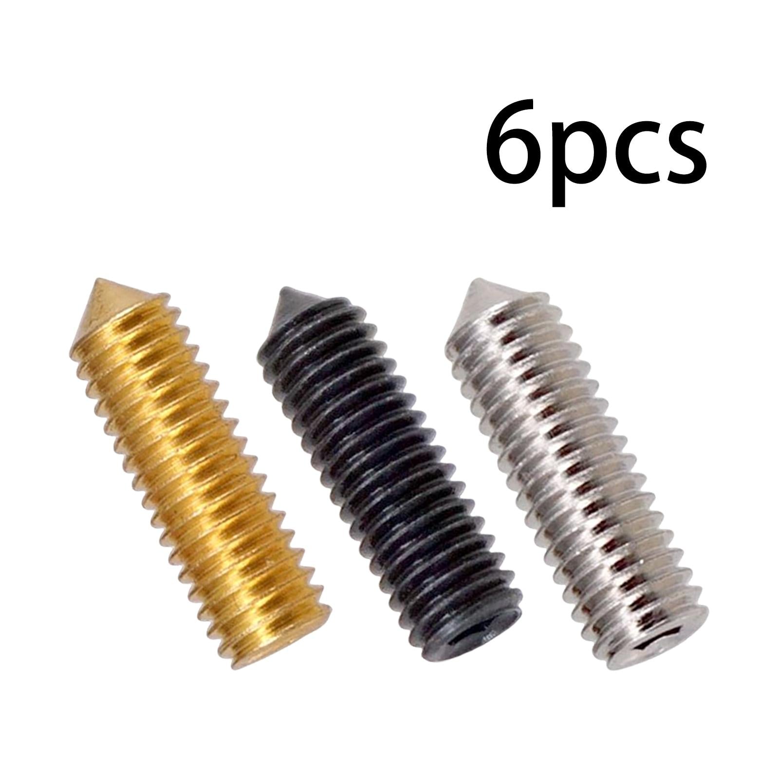 Electric Guitar Bridge Saddles Locking String Screws for Instrument Parts Argent