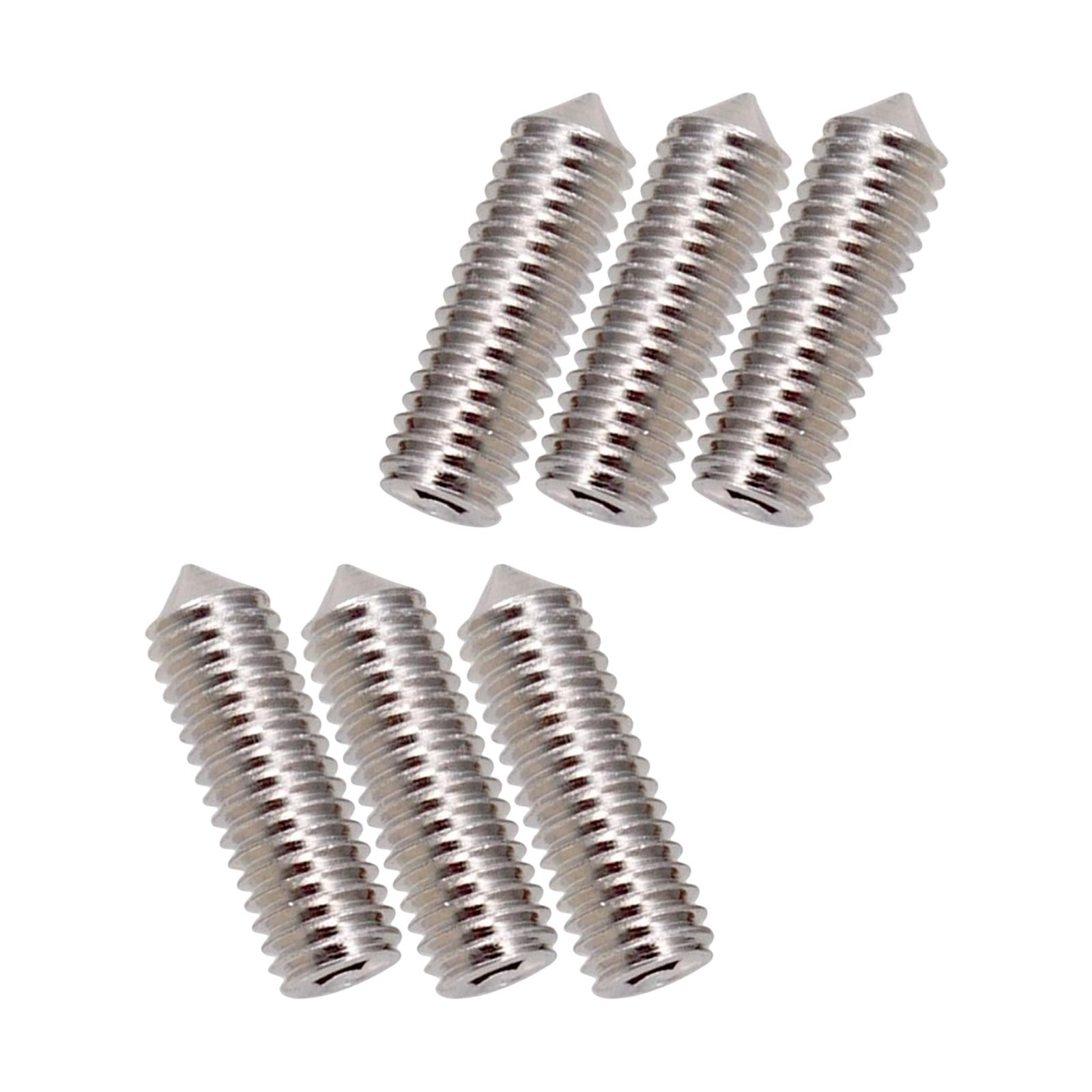 Electric Guitar Bridge Saddles Locking String Screws for Instrument Parts Argent