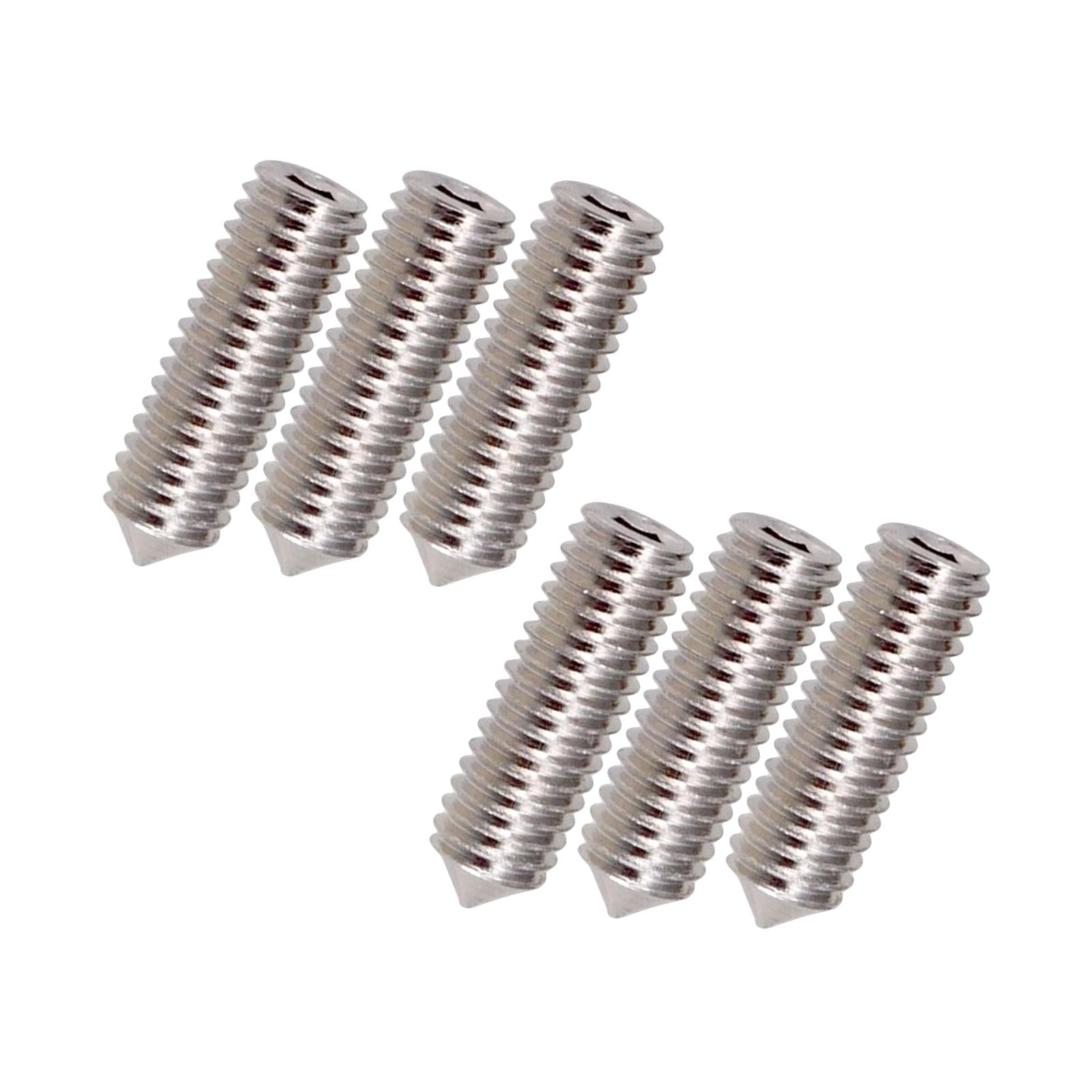 Electric Guitar Bridge Saddles Locking String Screws for Instrument Parts Argent