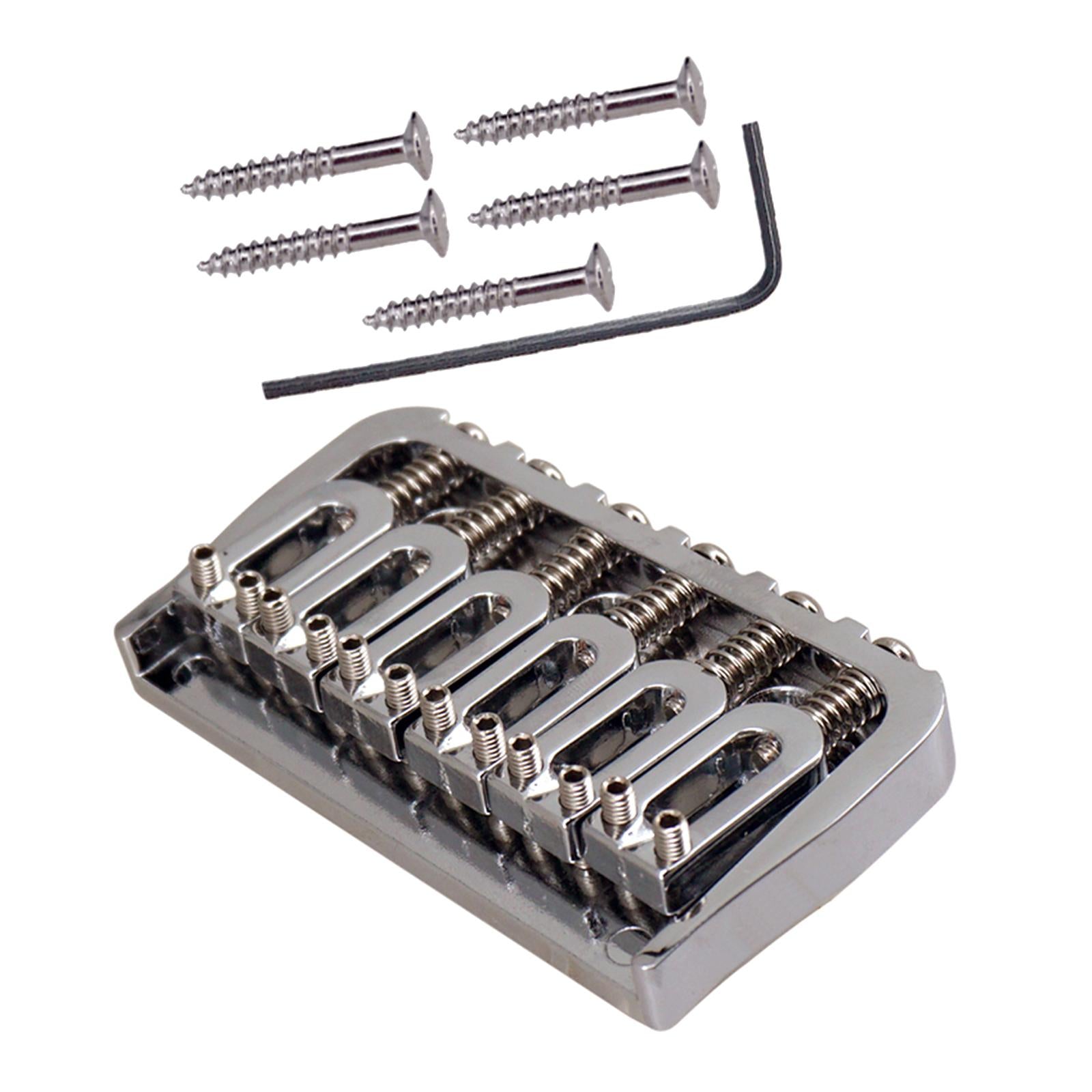 52.5mm Electric Guitar Hardtail Fixed Bridge Set for 6 Strings Guitar Parts