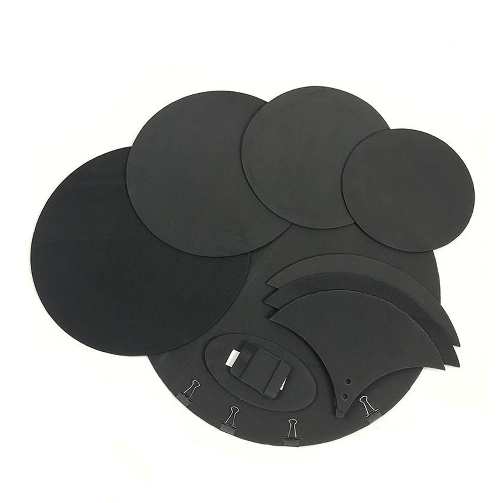 10Pcs Drum Mute Pads Hi Hat & 2 Cymbal Mutes Quiet Practicing Pad Reusable