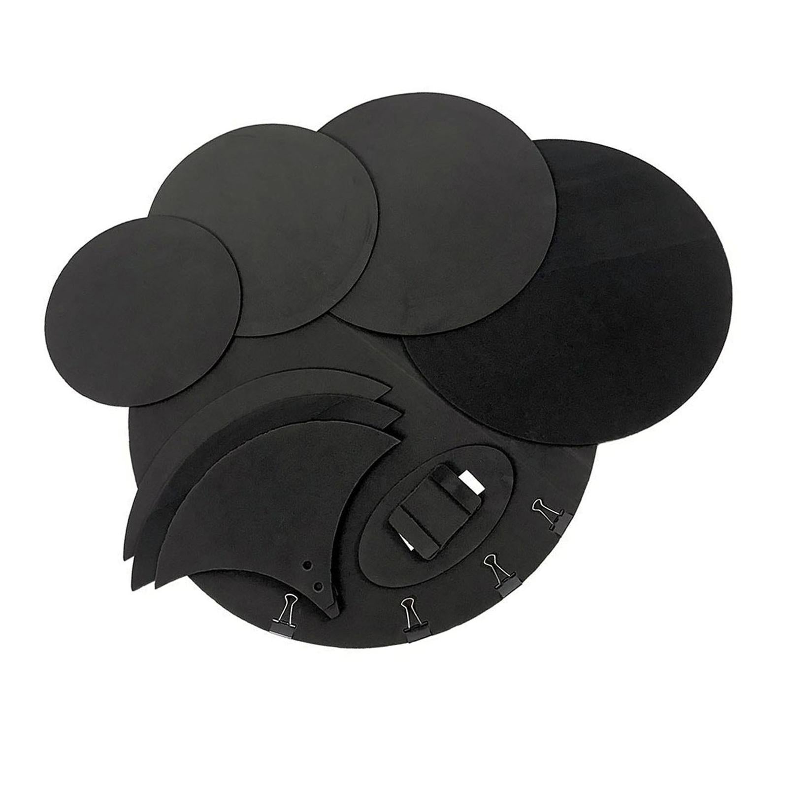 10Pcs Drum Mute Pads Hi Hat & 2 Cymbal Mutes Quiet Practicing Pad Reusable