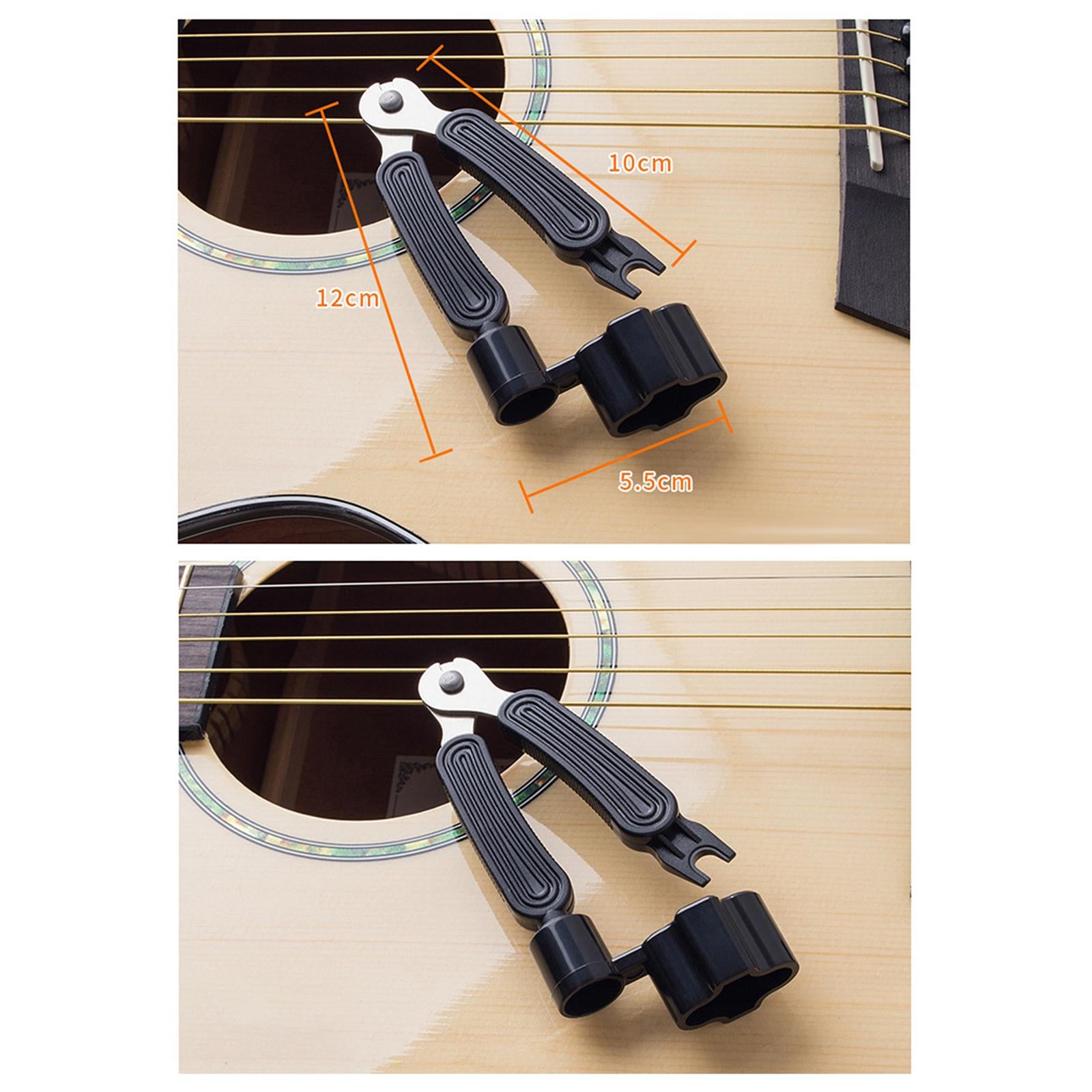 3 in 1 Guitar String Winder with String Cutter Universal for Ukelele Bass