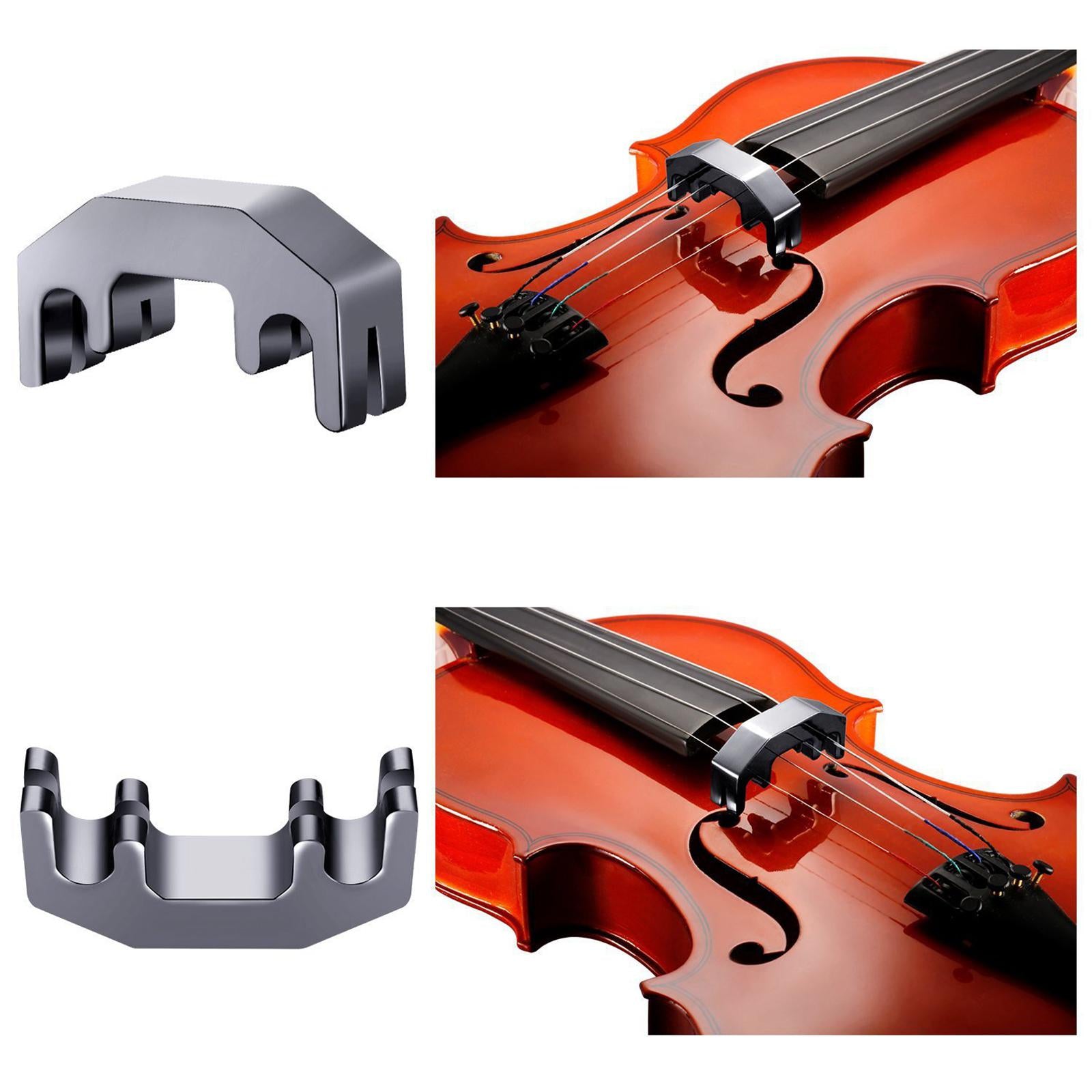 Metal Practice Violin Silencer Compatible with 1/2 4/4 Violin Accessory