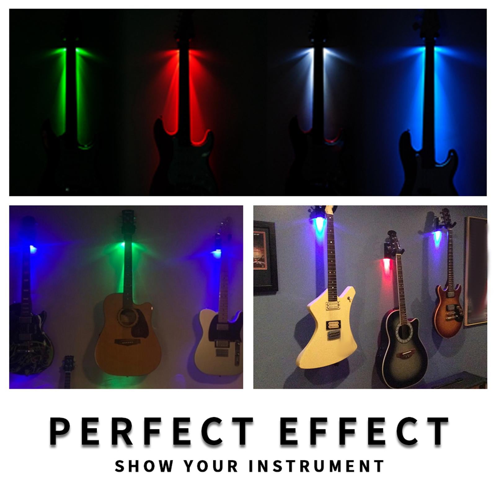 Guitar Wall Rack Stand Non Slip Holder for Ukulele Accessories Instrument Red Lights