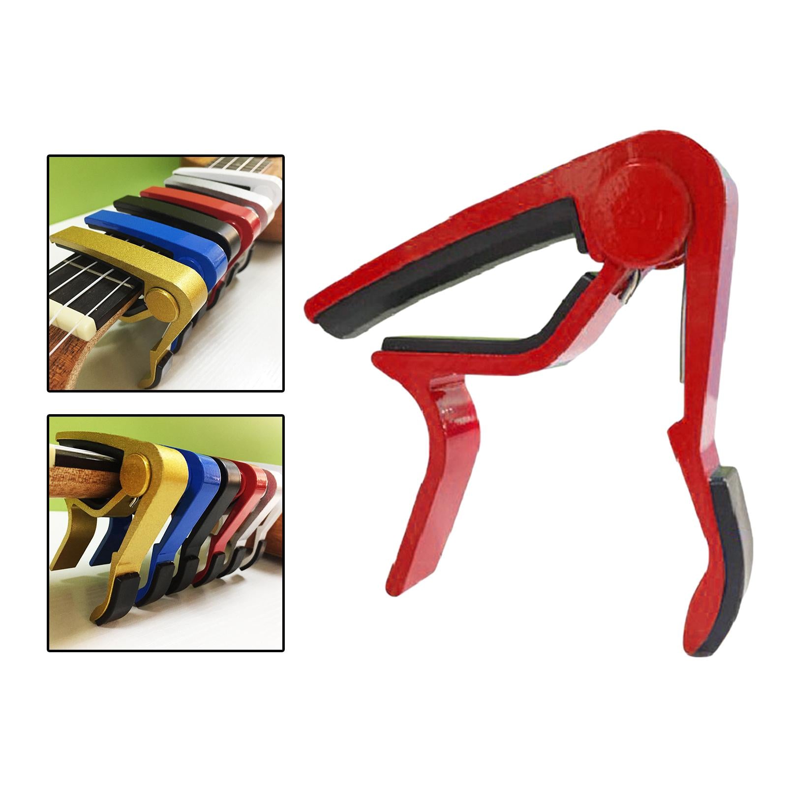 Universal Guitar Capo Aluminum Alloy for Fretboard Mandolin Accessories Red