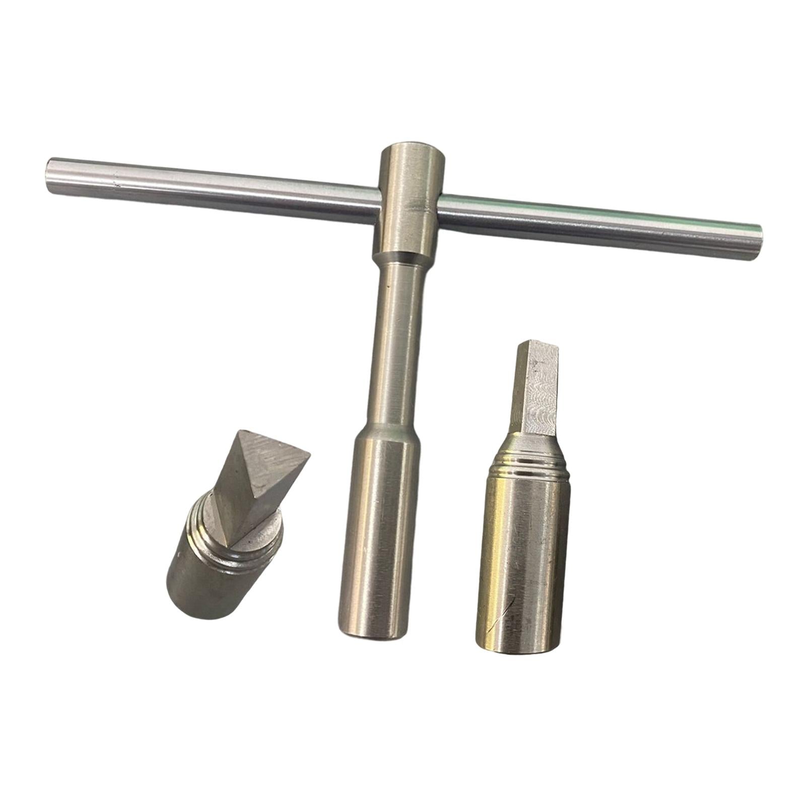 Ratchet Tap Wrench Steel T Handle for Trumpet Brass Instrument Mouthpiece Tuning Wrench