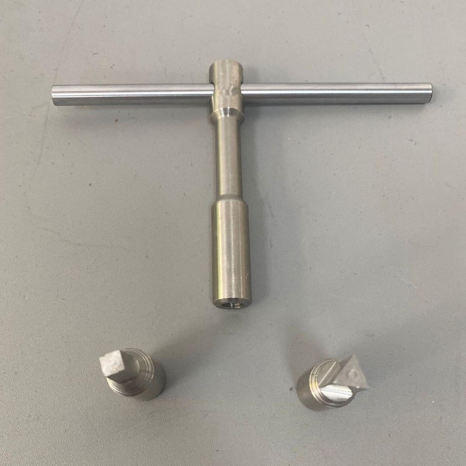 Ratchet Tap Wrench Steel T Handle for Trumpet Brass Instrument Mouthpiece Tuning Wrench