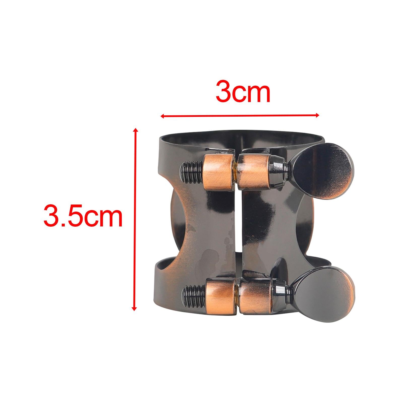 Saxophone Ligature Brass Clip Double Screws Adjustable for Accessory Parts Copper Clarinet