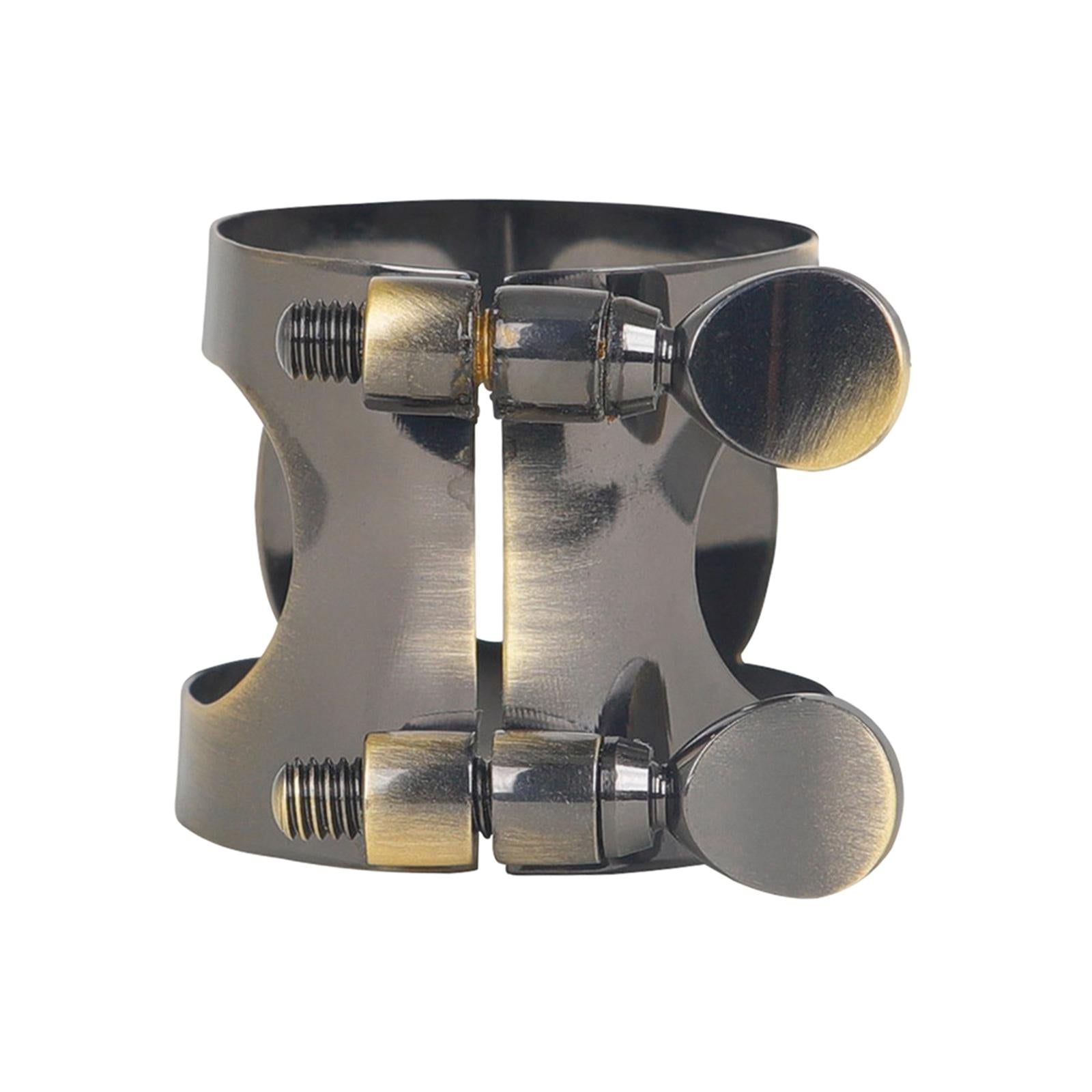 Saxophone Ligature Brass Clip Double Screws Adjustable for Accessory Parts Bronze Soprano