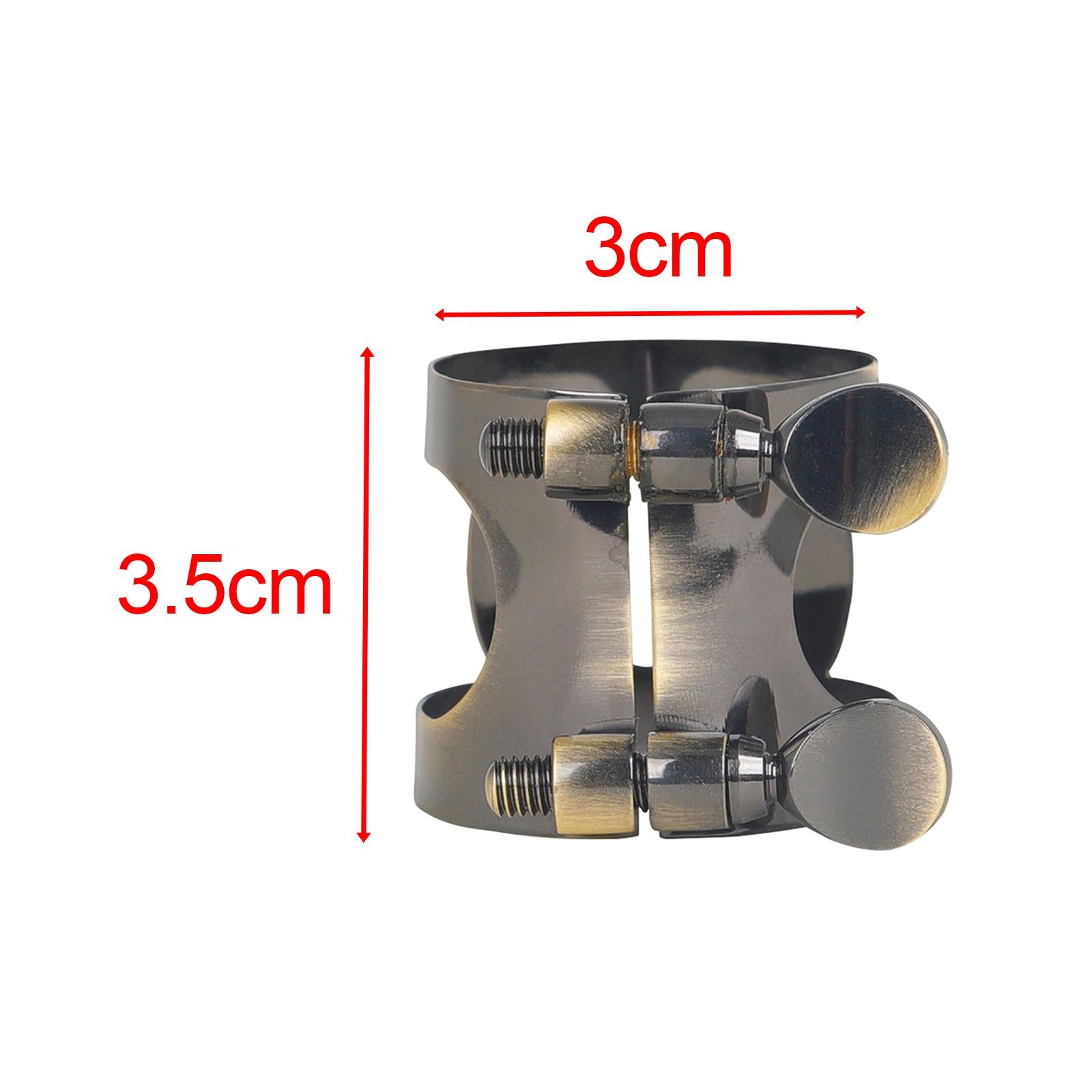 Saxophone Ligature Brass Clip Double Screws Adjustable for Accessory Parts Bronze Clarinet
