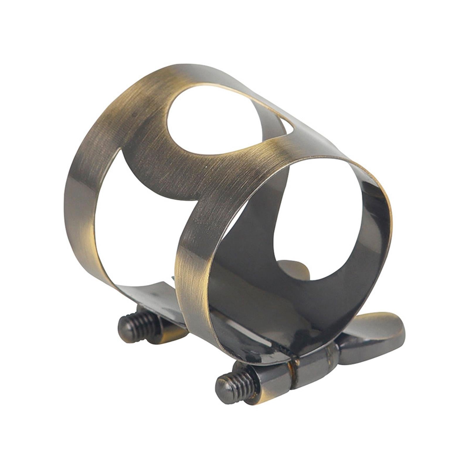 Saxophone Ligature Brass Clip Double Screws Adjustable for Accessory Parts Bronze Clarinet