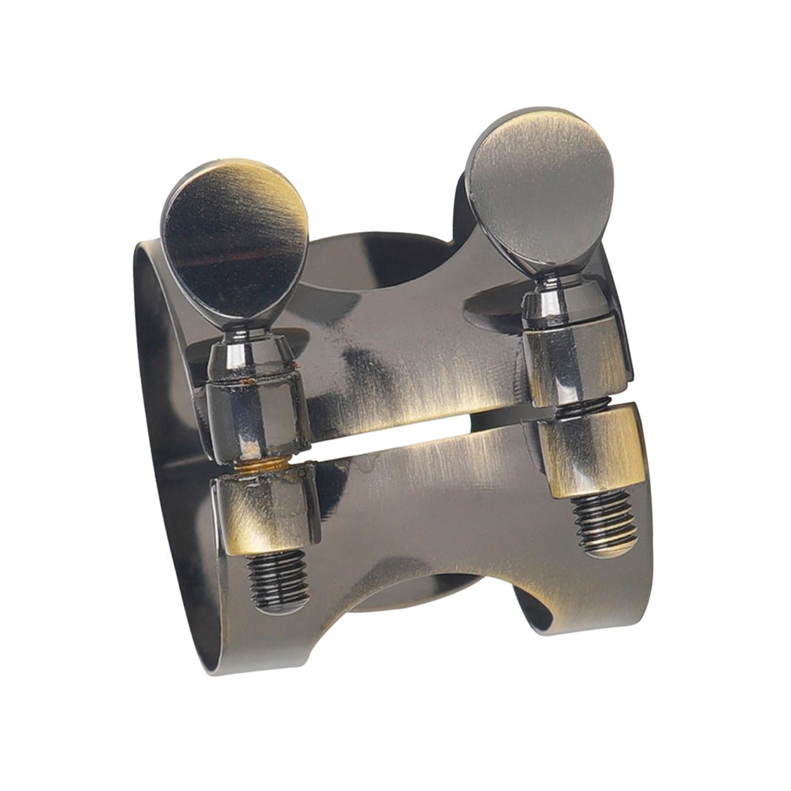 Saxophone Ligature Brass Clip Double Screws Adjustable for Accessory Parts Bronze Clarinet