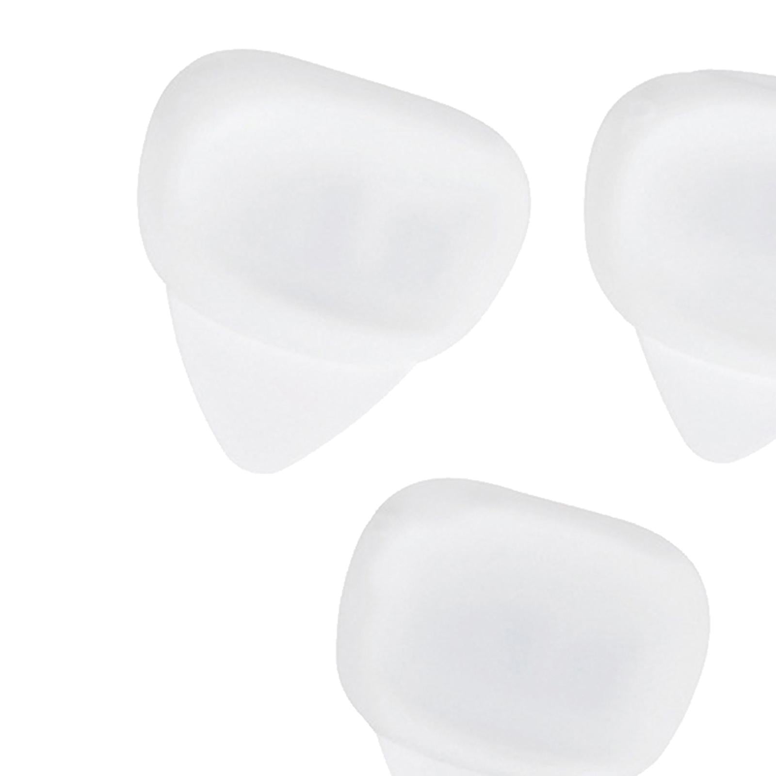 3Pcs Professional Guitar Picks Plectrums Silicone for Electric Guitar Banjo White