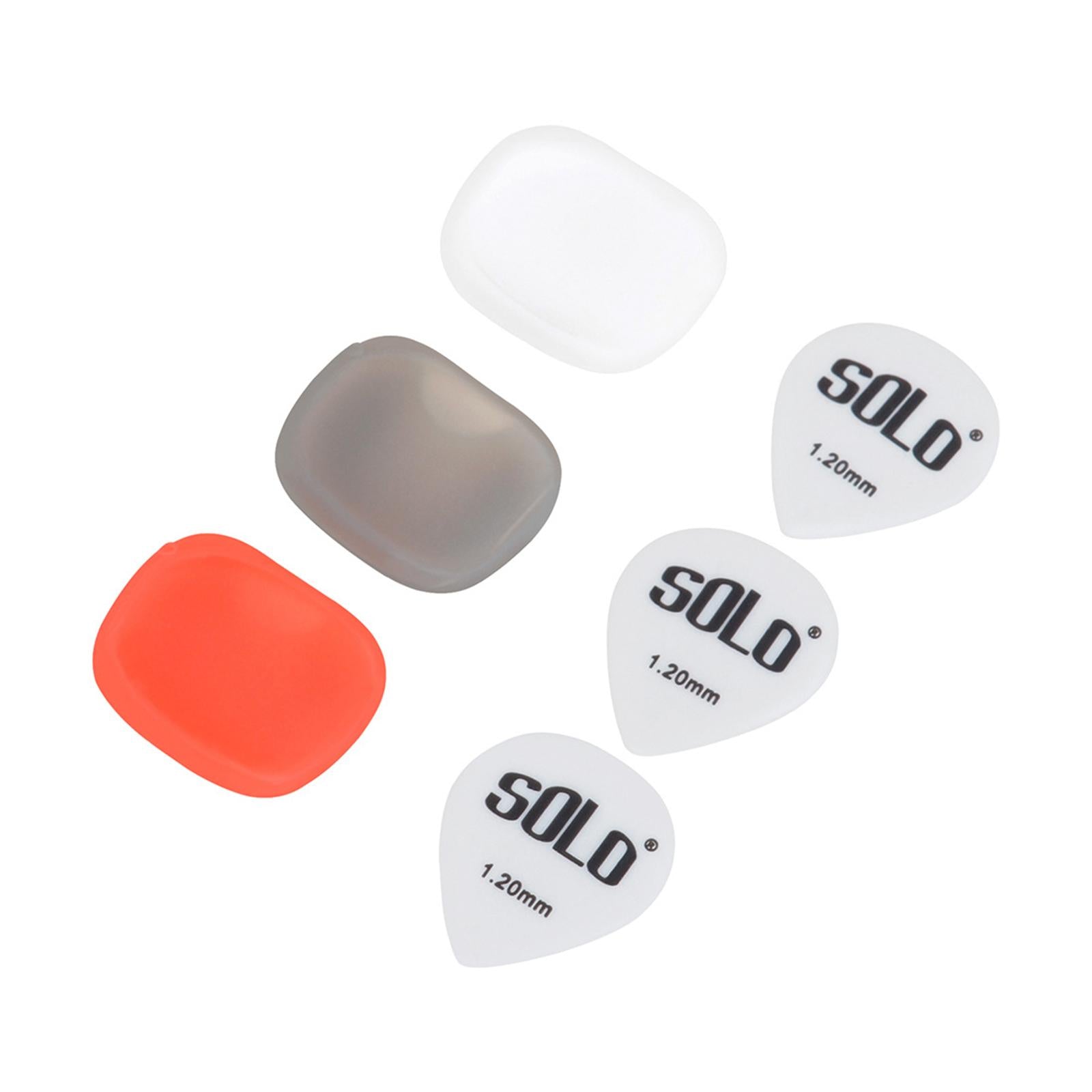 3Pcs Professional Guitar Picks Plectrums Silicone for Electric Guitar Banjo Red