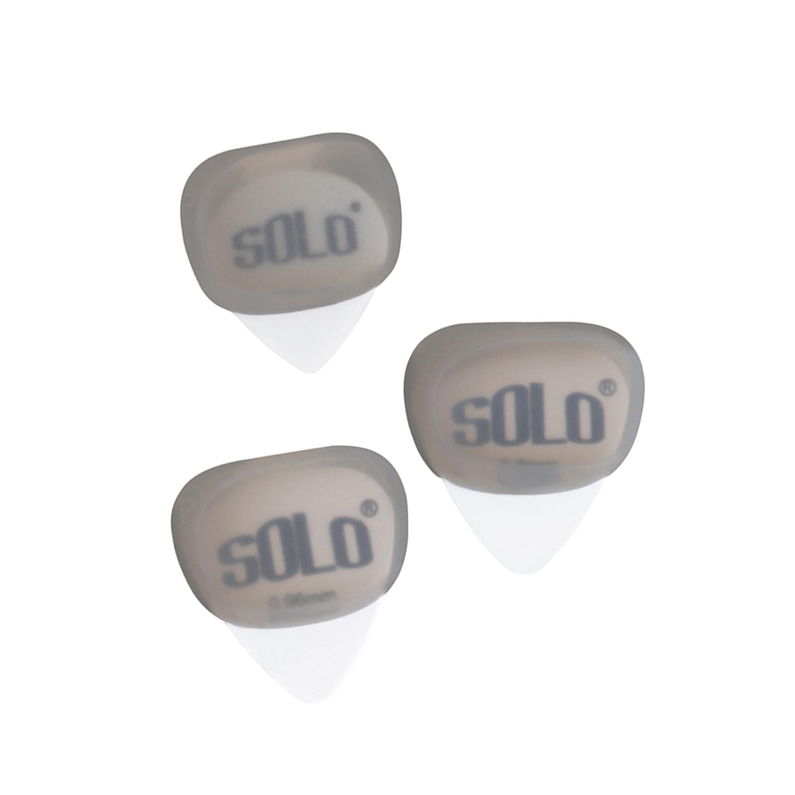 3Pcs Professional Guitar Picks Plectrums Silicone for Electric Guitar Banjo Grey