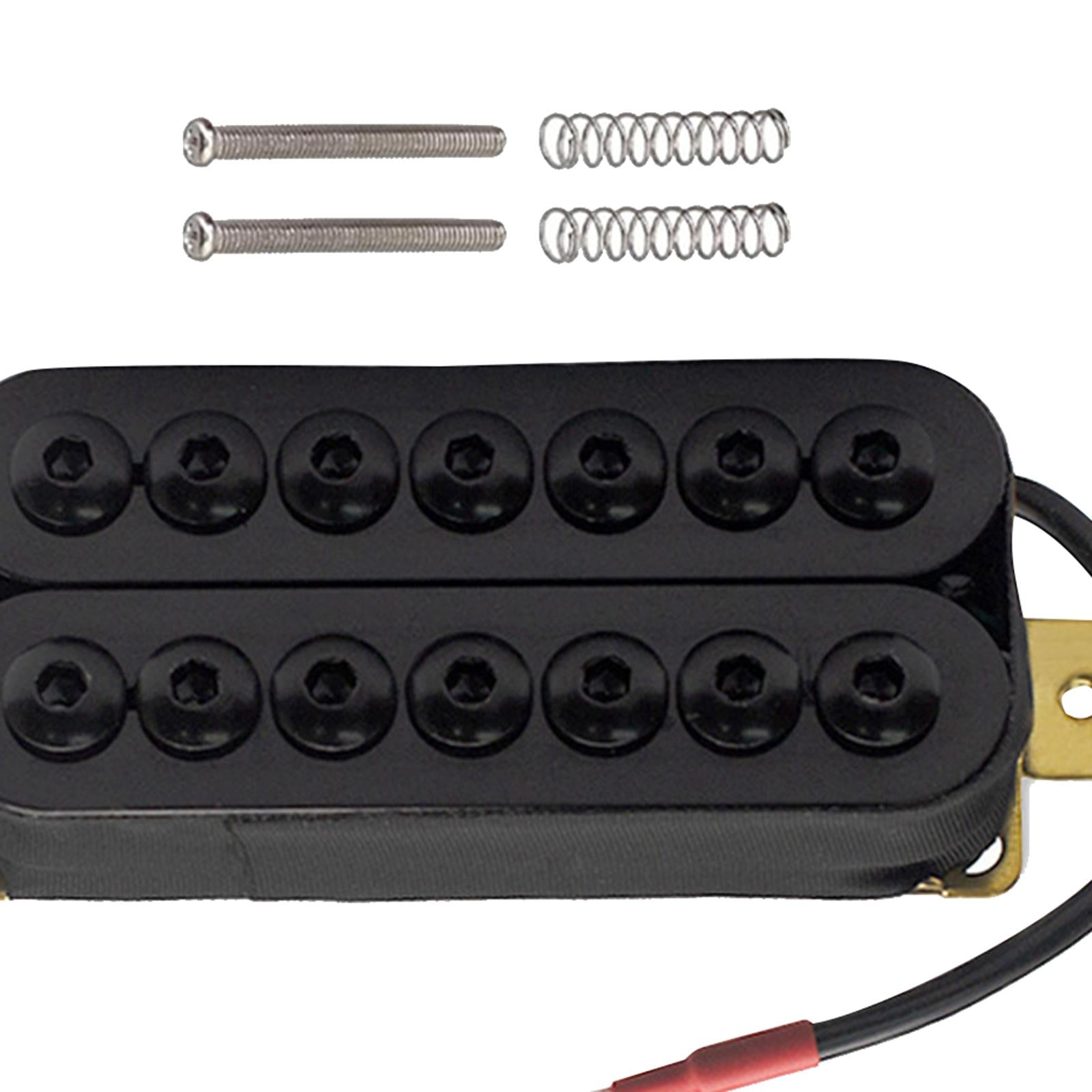 Electric Guitar Pickup Double Coil 4P Prewired for 7 Strings Guitar Replaces Neck Black