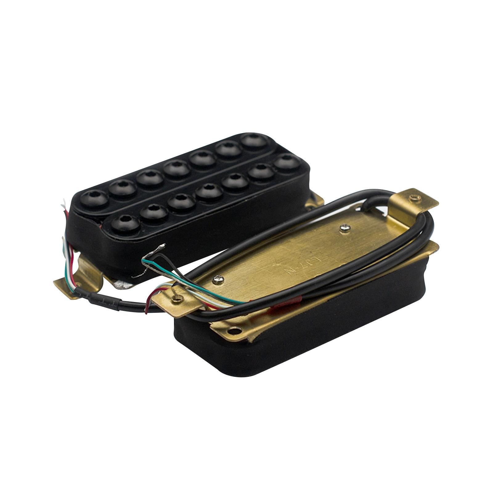 Electric Guitar Pickup Double Coil 4P Prewired for 7 Strings Guitar Replaces Bridge Black