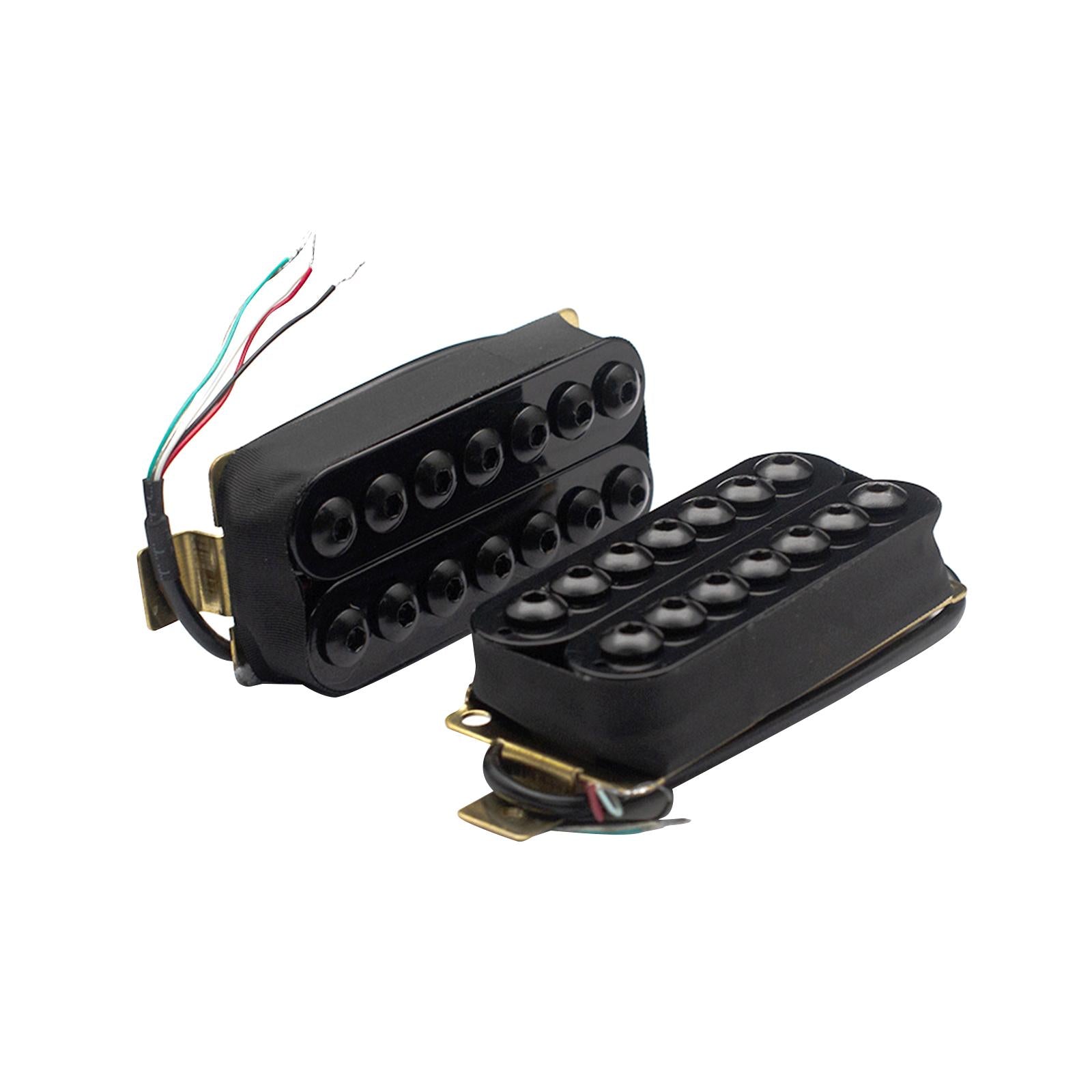 Electric Guitar Pickup Double Coil 4P Prewired for 7 Strings Guitar Replaces Bridge Black