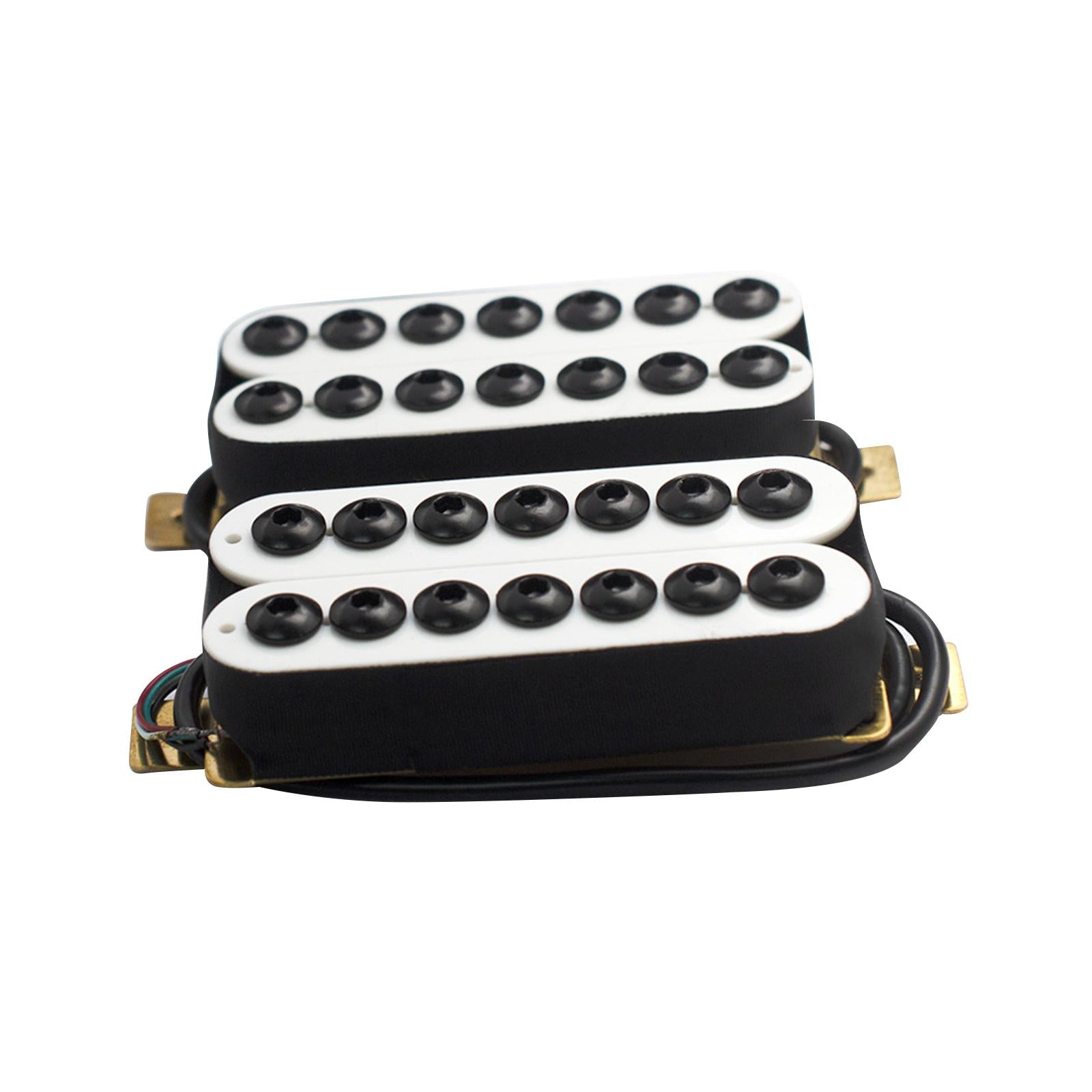 Electric Guitar Pickup Double Coil 4P Prewired for 7 Strings Guitar Replaces Neck White