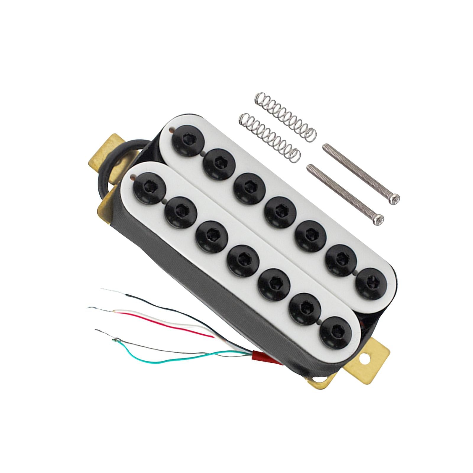 Electric Guitar Pickup Double Coil 4P Prewired for 7 Strings Guitar Replaces Neck White