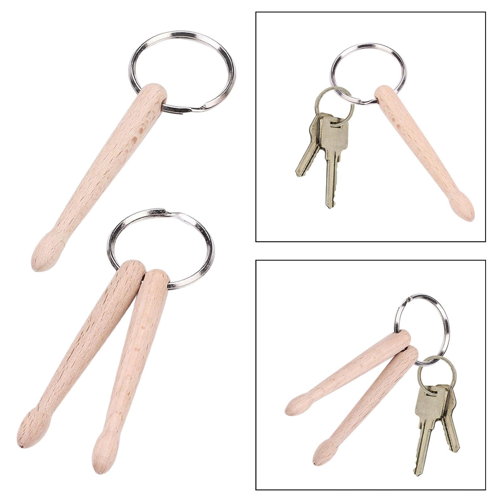 Drumstick Percussion Keyring Wood Portable for Thanksgiving Gift Graduation 1 drum rod