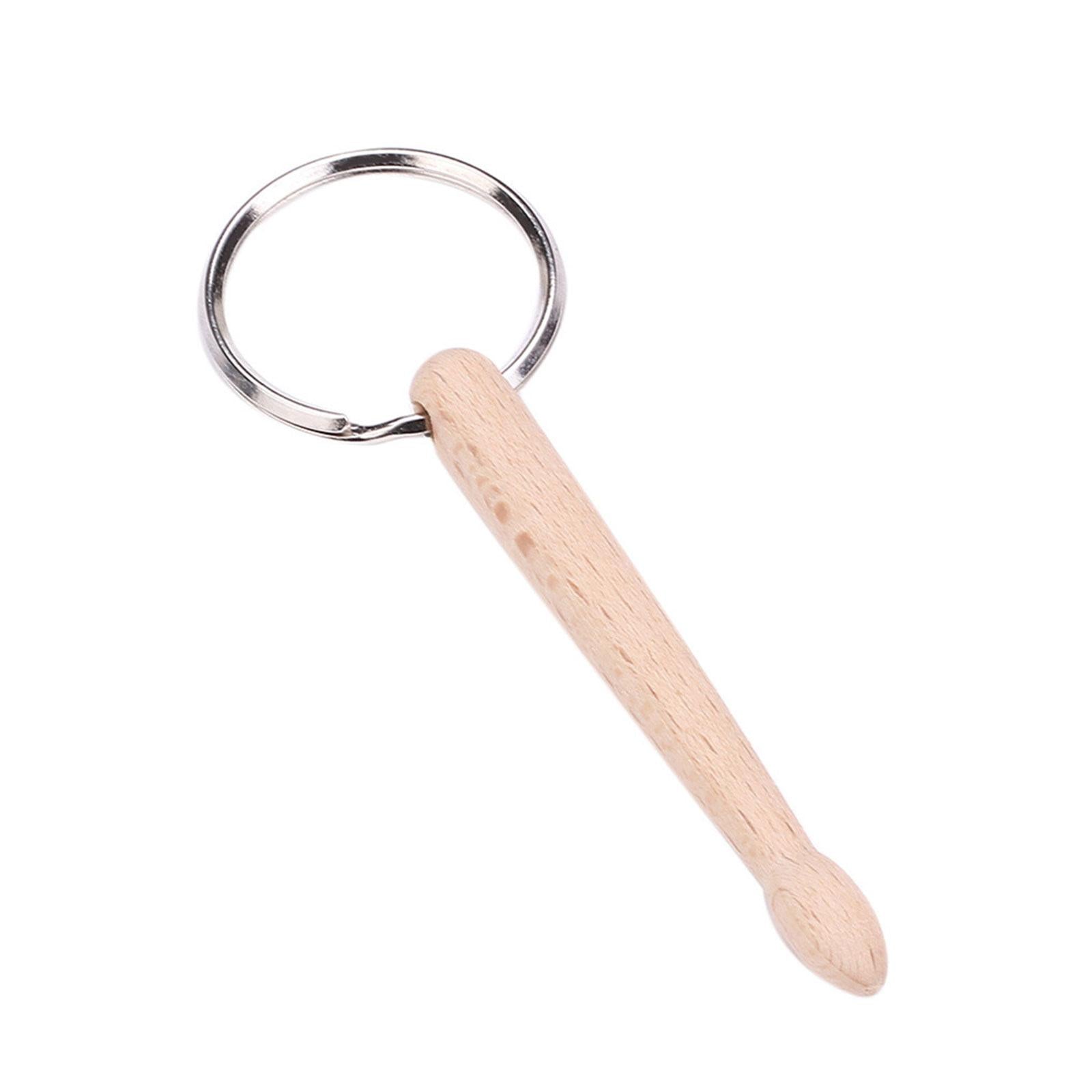 Drumstick Percussion Keyring Wood Portable for Thanksgiving Gift Graduation 1 drum rod