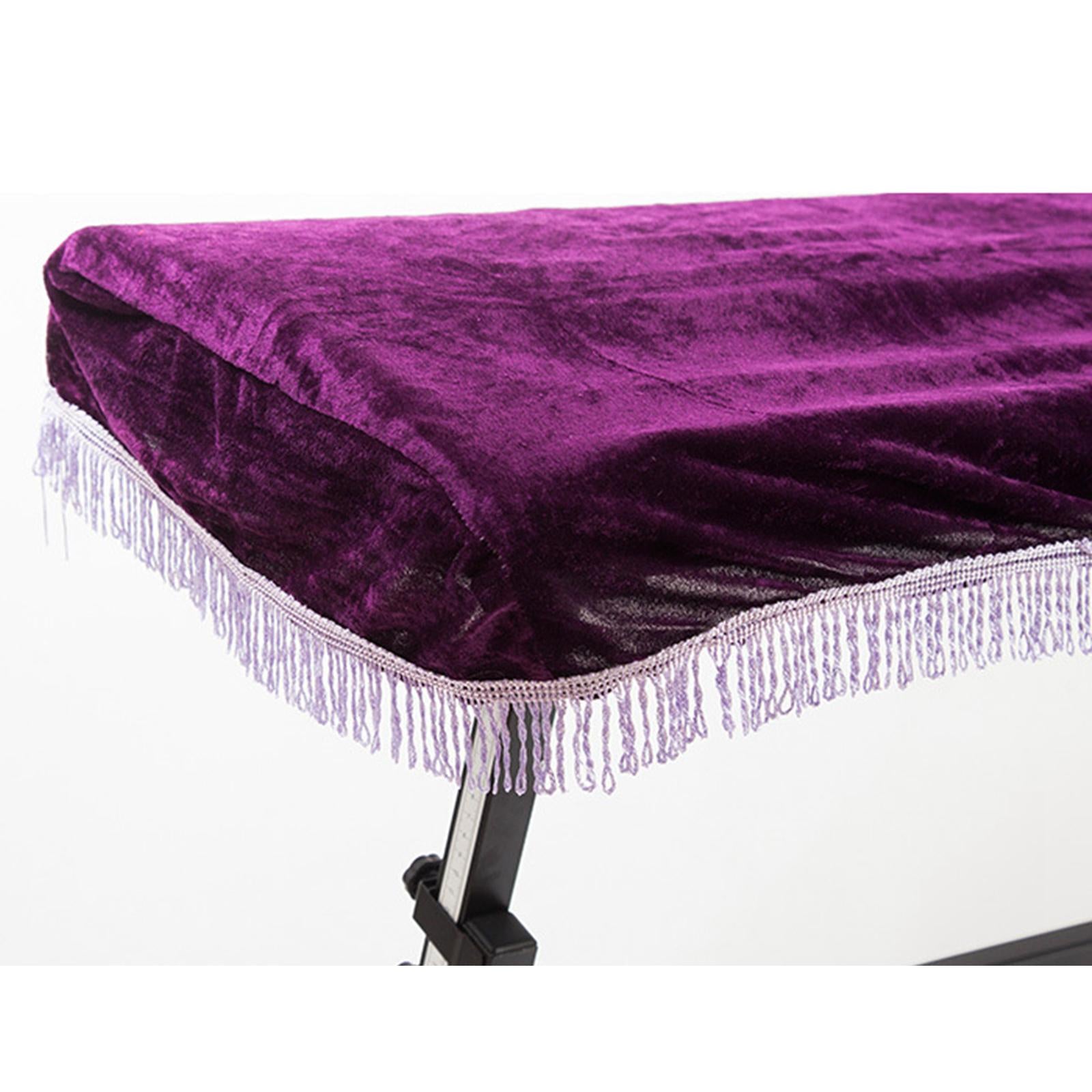 Piano Keyboard Cover 61 Keys Washable Portable Storage Case Velvet Folding purple