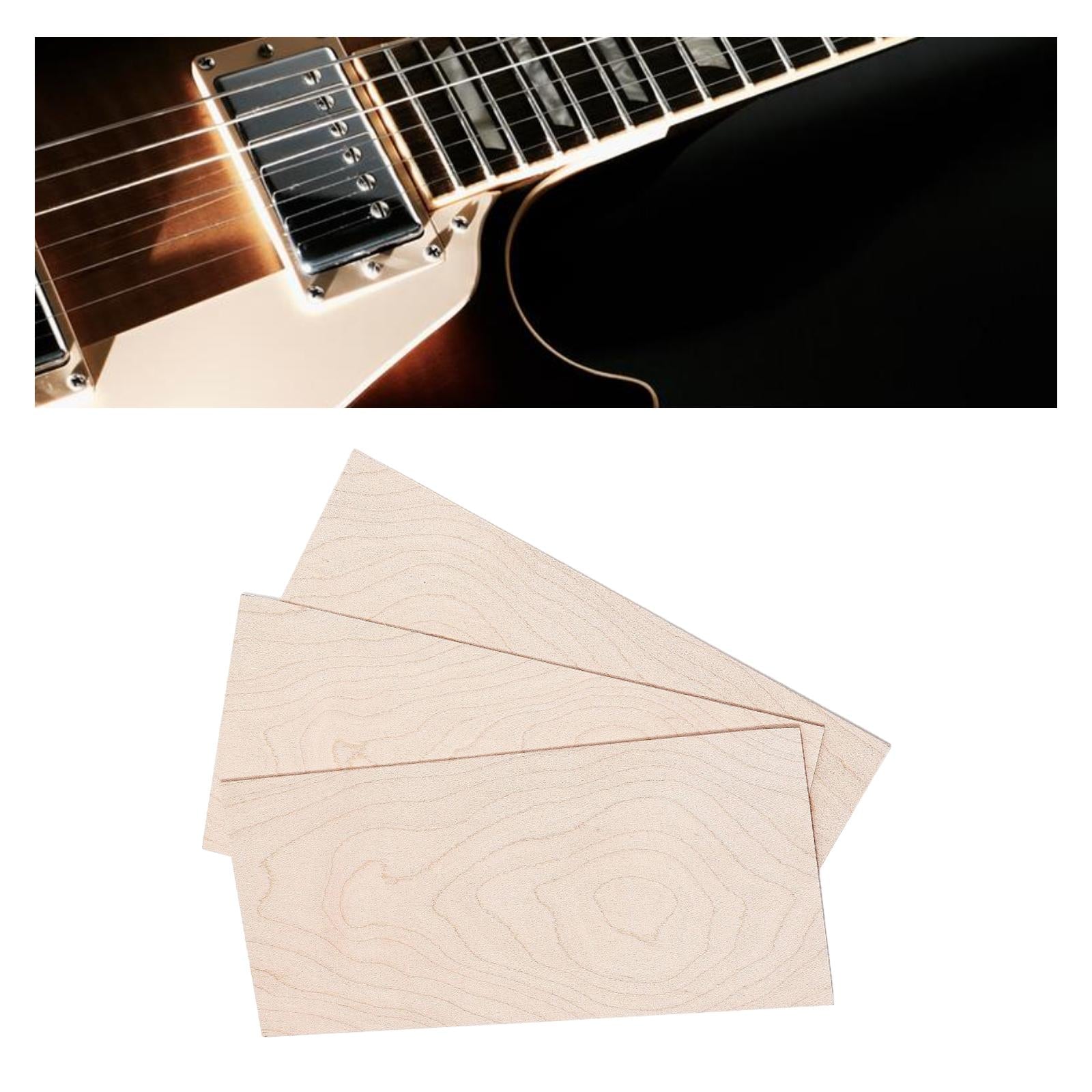 3Pcs Guitar Head Veneer Replacement Headstock DIY Material Decorative Parts