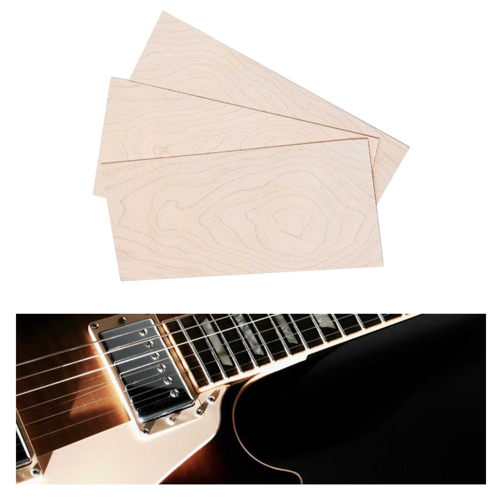 3Pcs Guitar Head Veneer Replacement Headstock DIY Material Decorative Parts