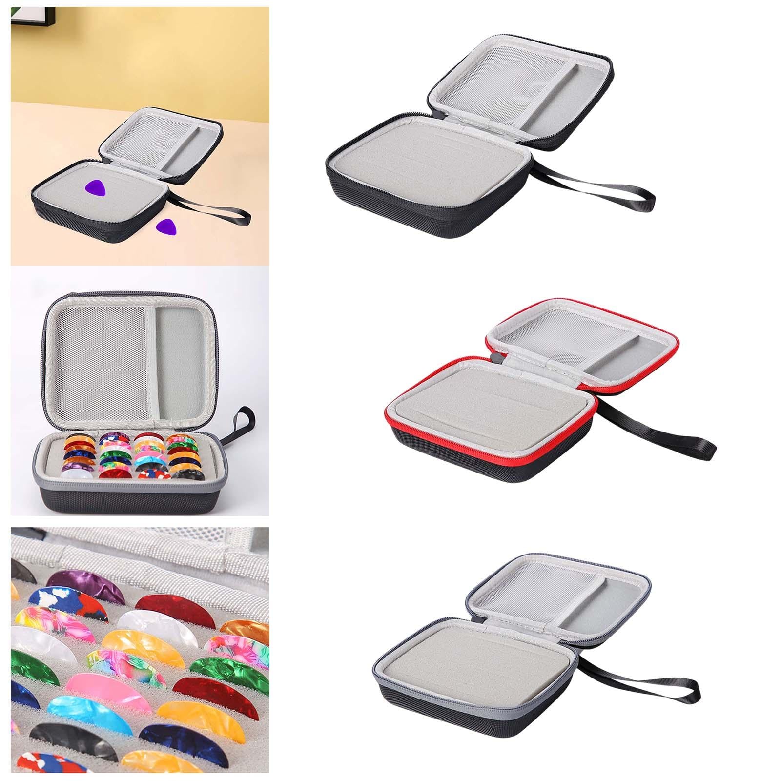 Guitar Pick Case Musical Instrument Small Item Organizer for Collectible Black