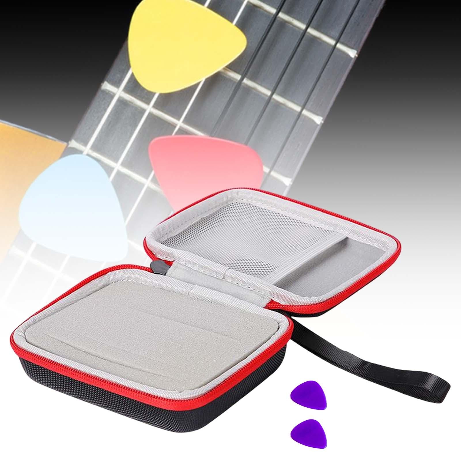 Guitar Pick Case Musical Instrument Small Item Organizer for Collectible Red