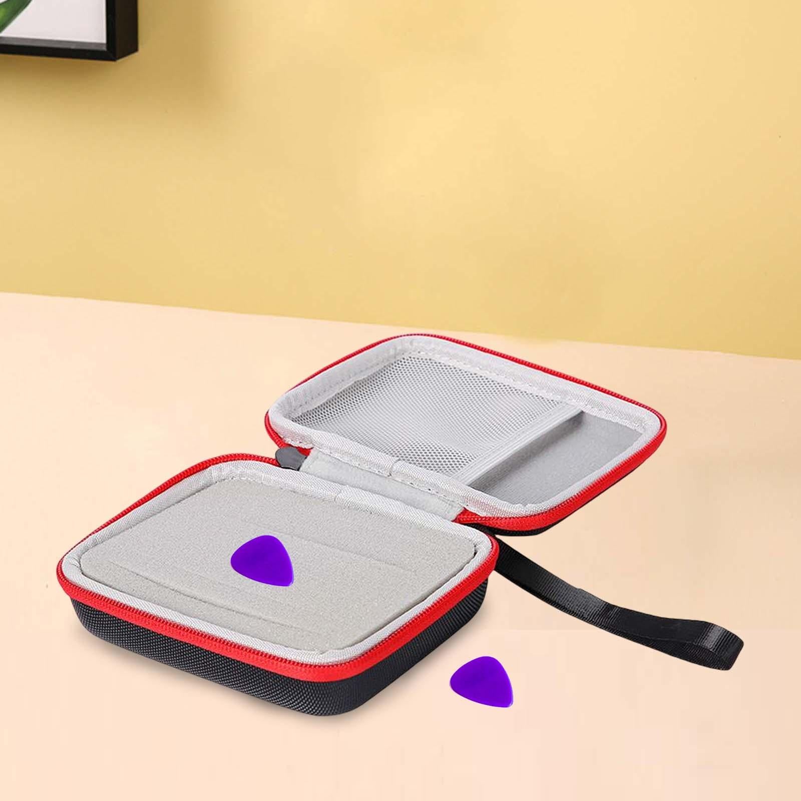 Guitar Pick Case Musical Instrument Small Item Organizer for Collectible Red