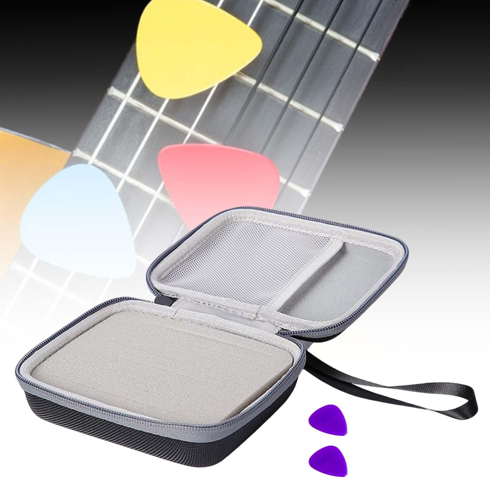 Guitar Pick Case Musical Instrument Small Item Organizer for Collectible Gray