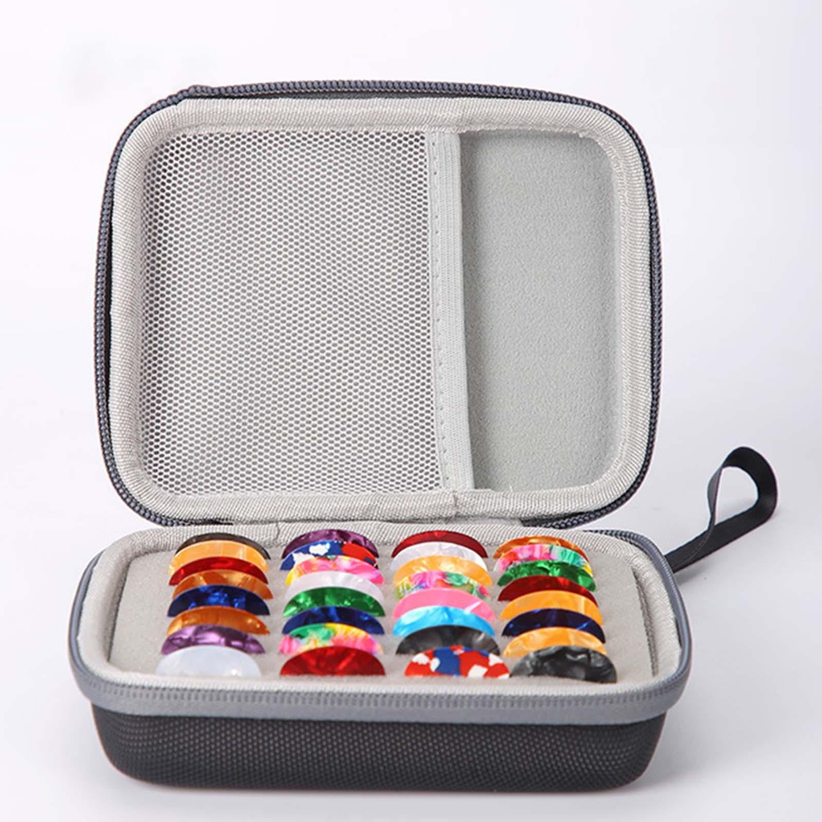 Guitar Pick Case Musical Instrument Small Item Organizer for Collectible Gray