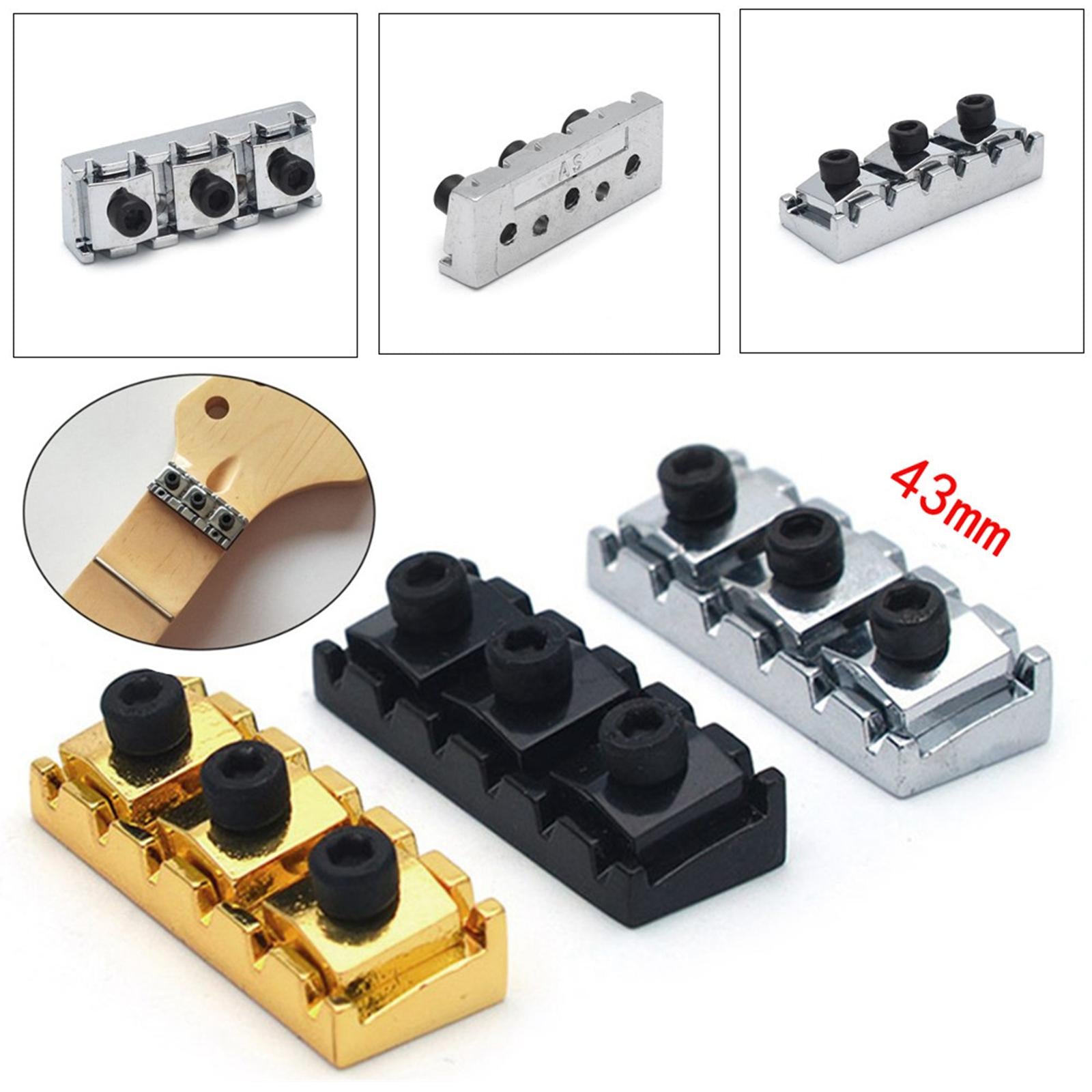 43mm Guitar Locking Nut Durable for Electric Guitar Tremolo Bridge Replaces Argent