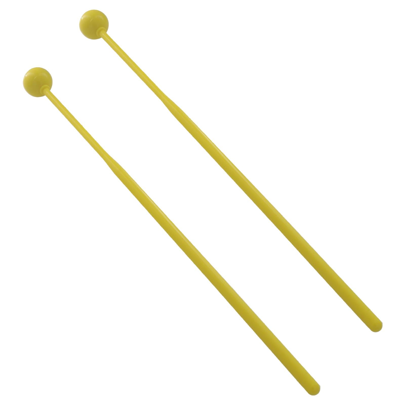 2 Pieces Plastic Drum Percussion Sticks 30cm for Woodblock Kids Energy Chime Yellow