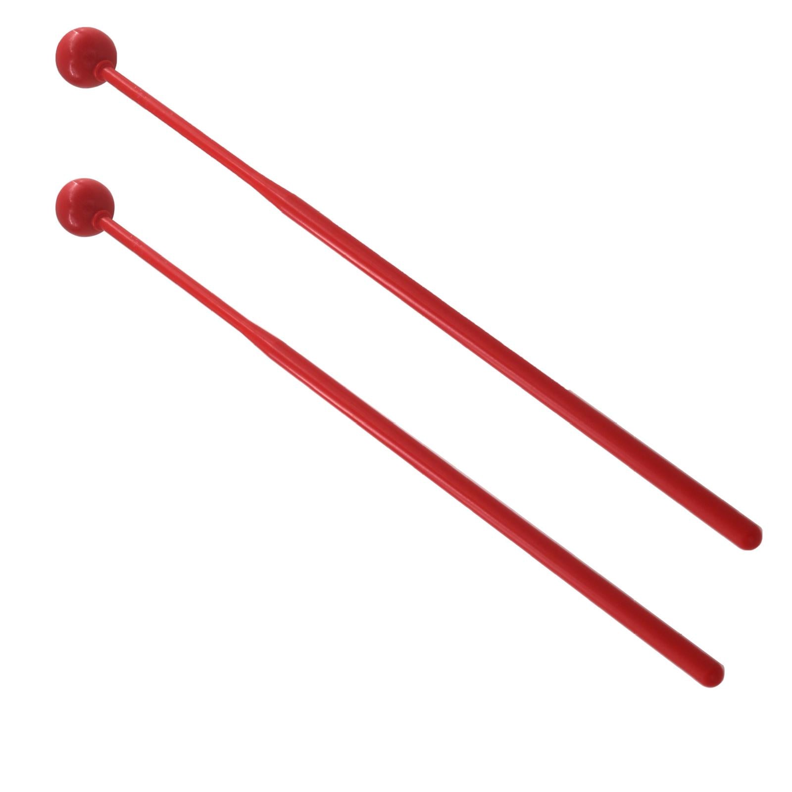 2 Pieces Plastic Drum Percussion Sticks 30cm for Woodblock Kids Energy Chime Red