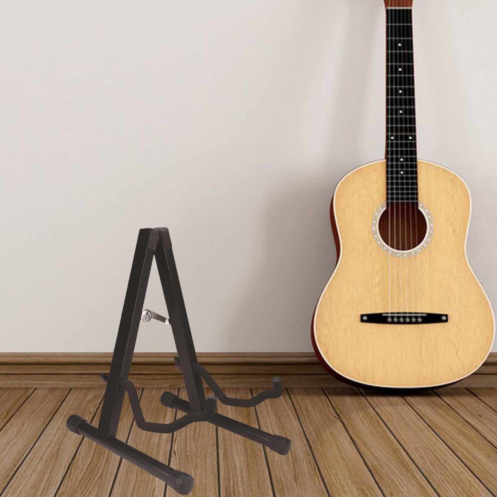 Guitar Stand Portable Acoustic Folding Guitar Stand for Bass Guitar Banjo Black