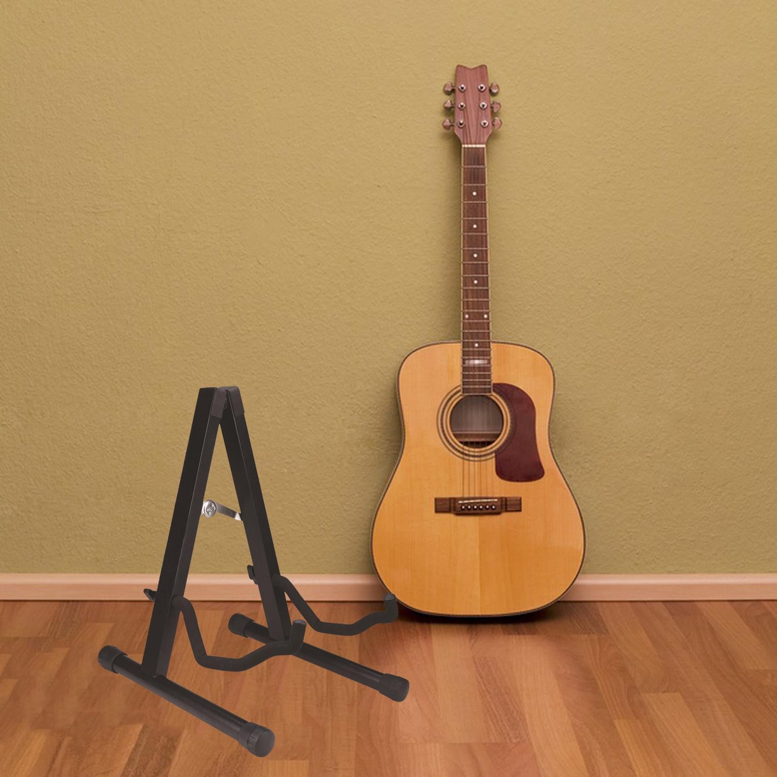 Guitar Stand Portable Acoustic Folding Guitar Stand for Bass Guitar Banjo Black