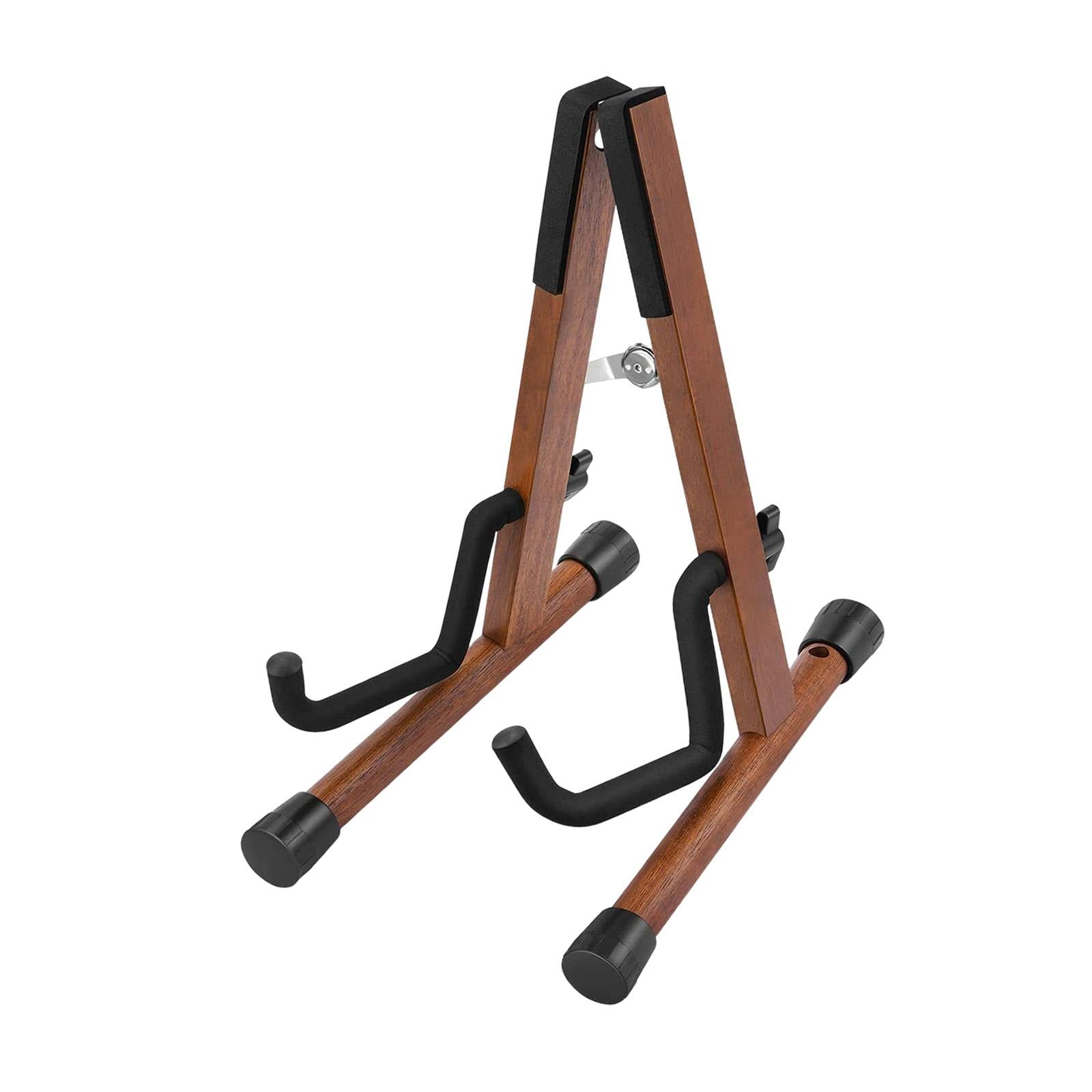 Floor Violin Stand Holder Bass Stand for Bass Musical Instrument Dark Brown